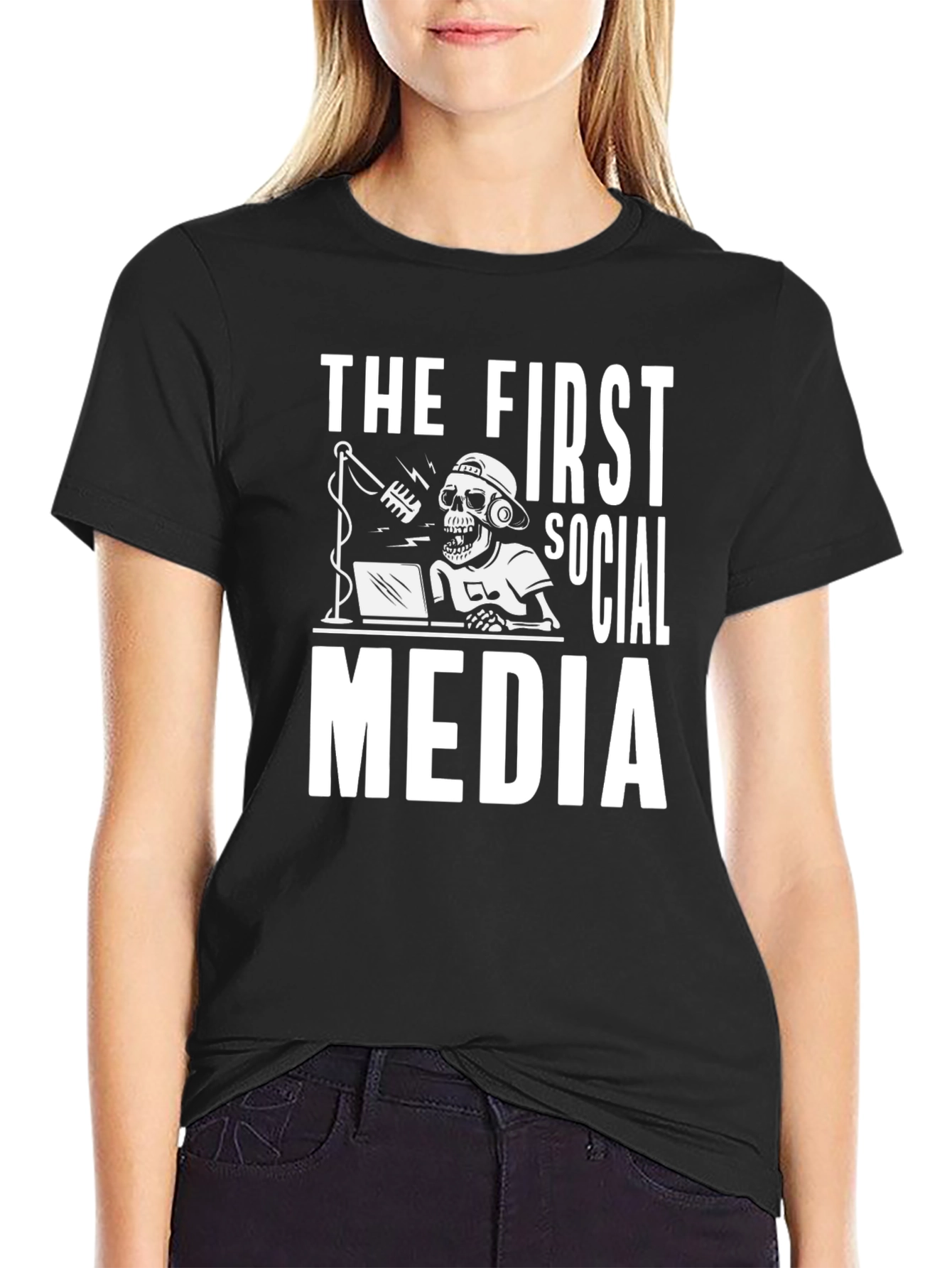 The First Social Media T-Shirt - Skeleton Graphic Tee
