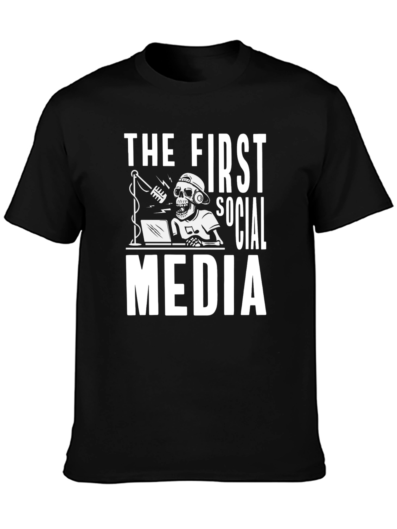 The First Social Media T-Shirt - Skeleton Graphic Tee