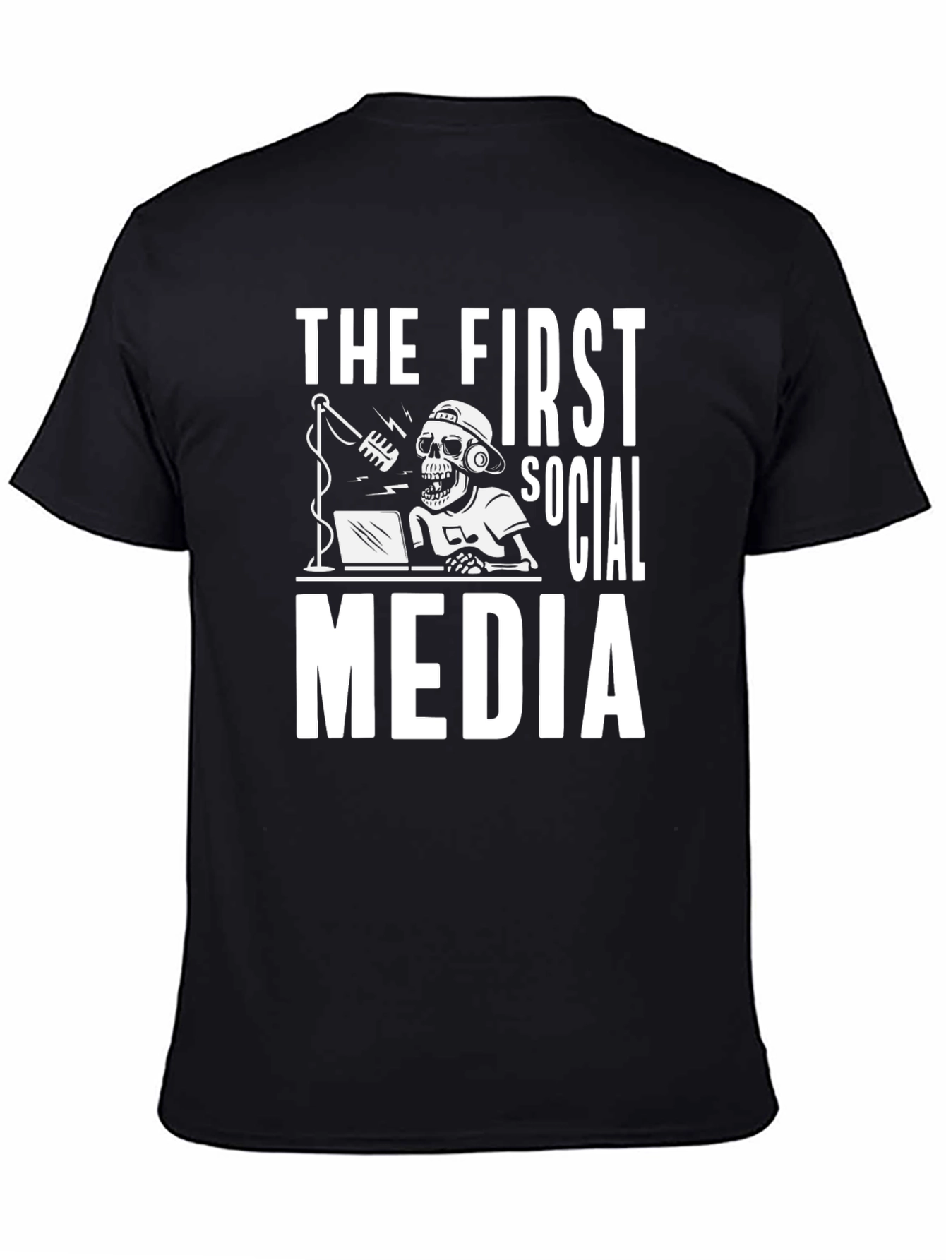 The First Social Media T-Shirt - Skeleton Graphic Tee