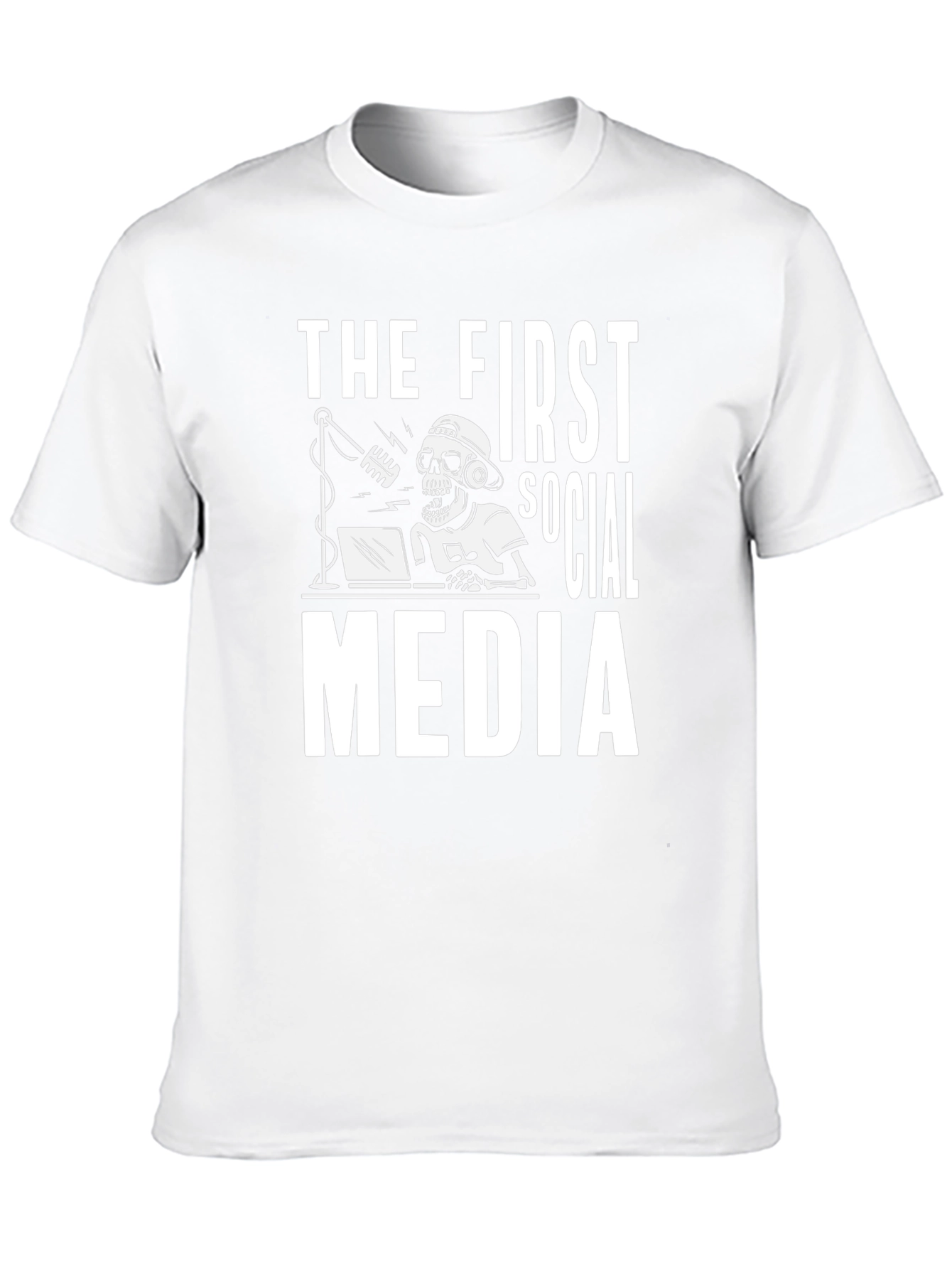 The First Social Media T-Shirt - Skeleton Graphic Tee