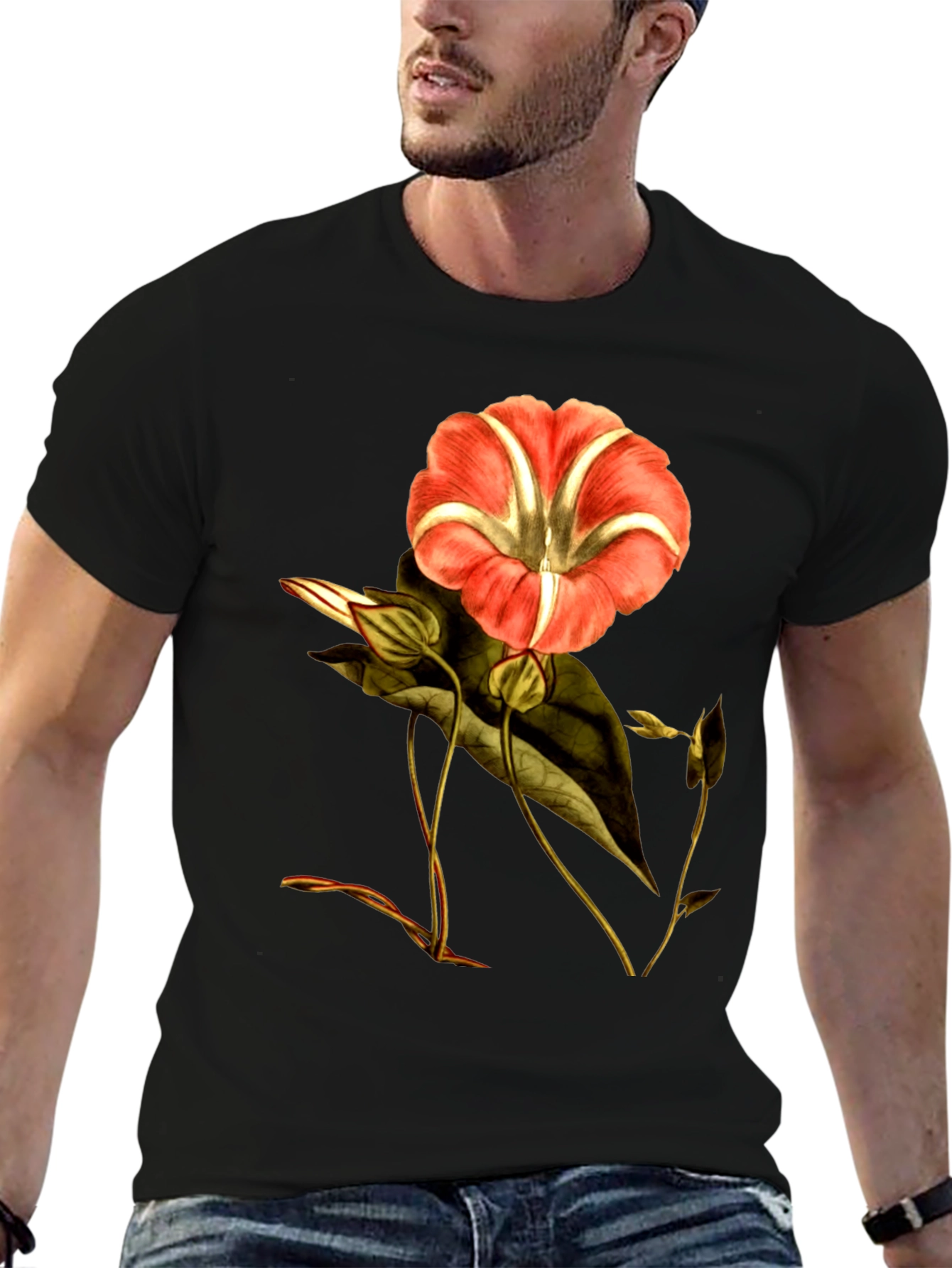 Floral Print Crew Neck T-Shirt