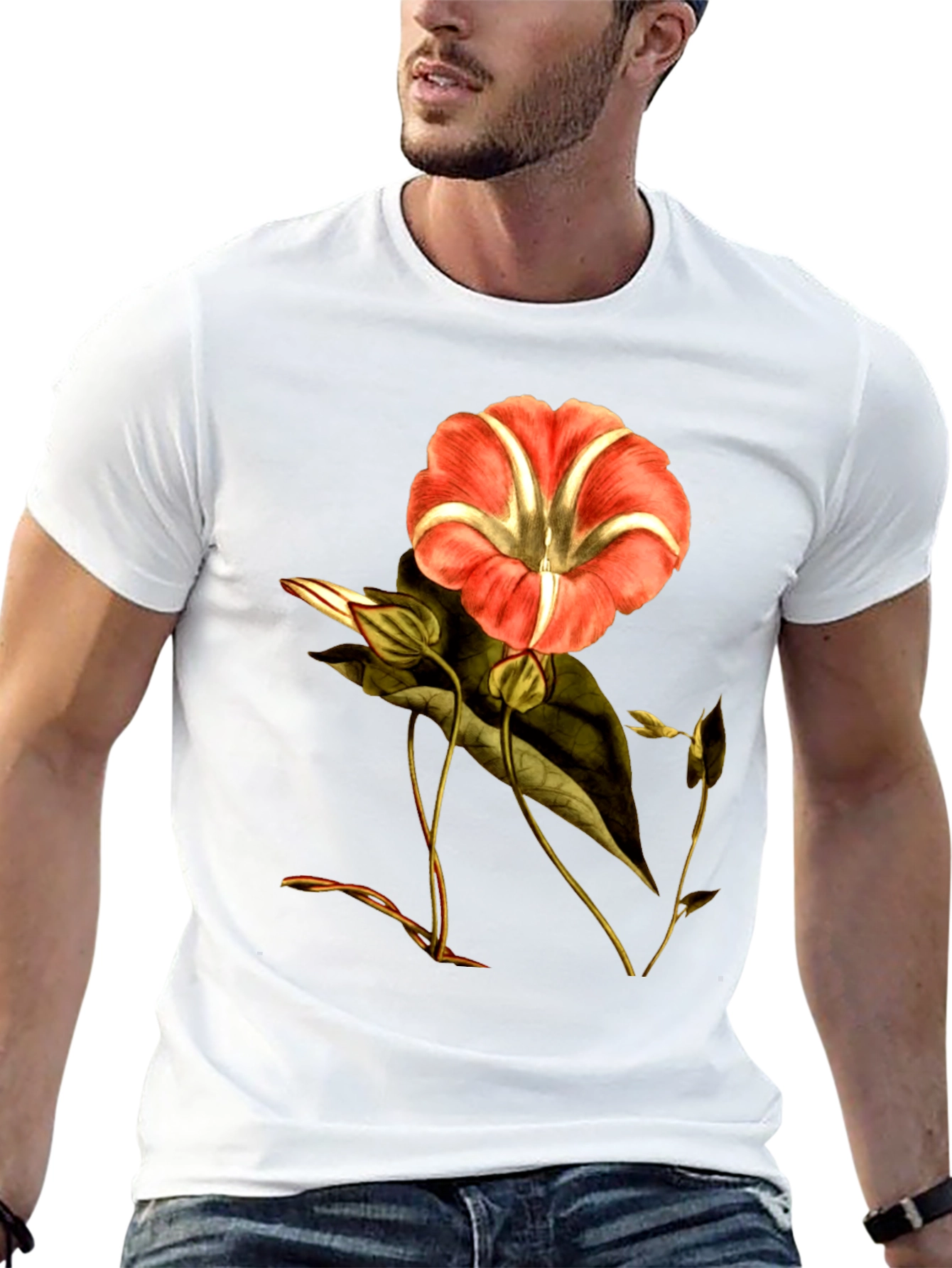Floral Print Crew Neck T-Shirt