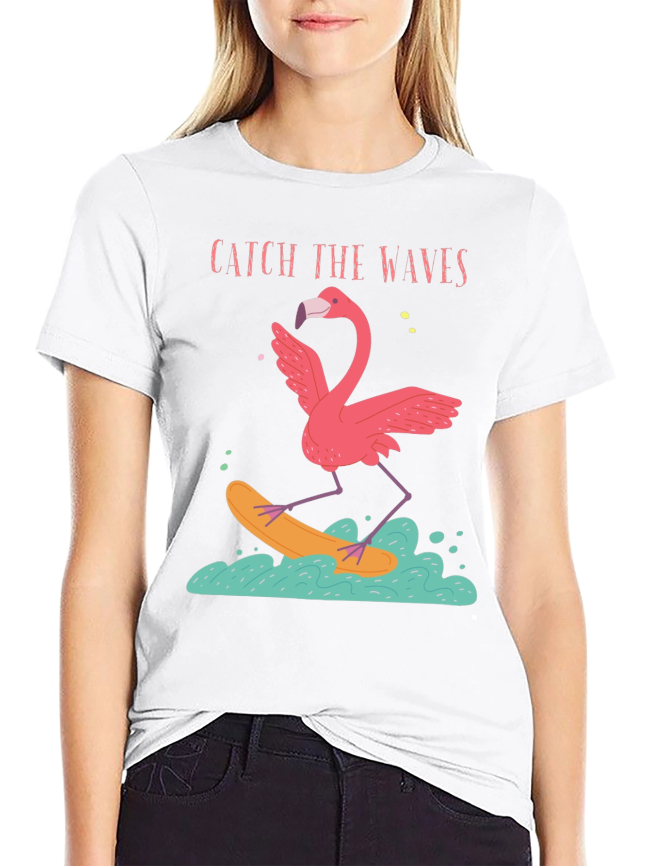 Catch the Waves Flamingo T-Shirt