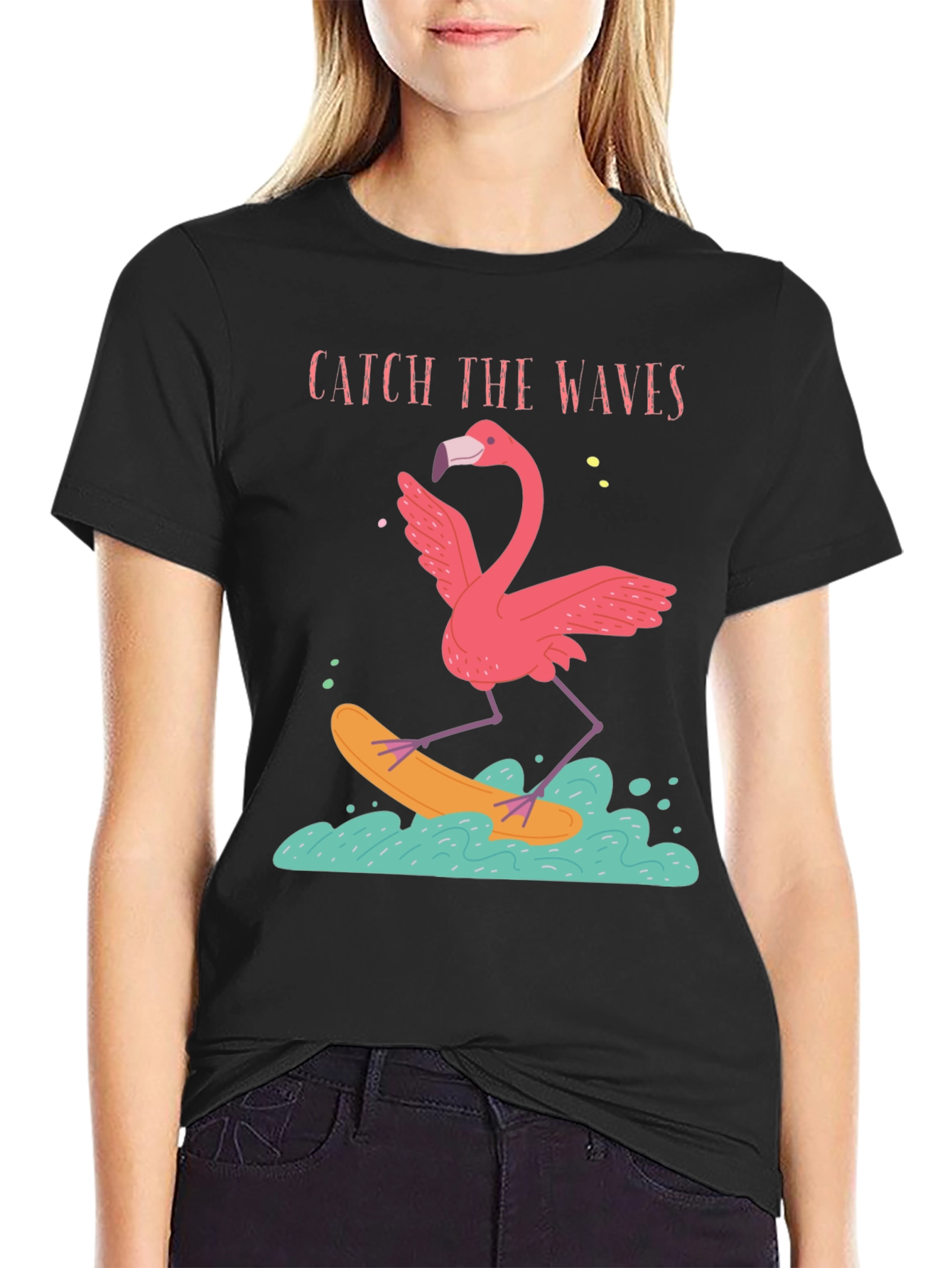 Catch the Waves Flamingo T-Shirt