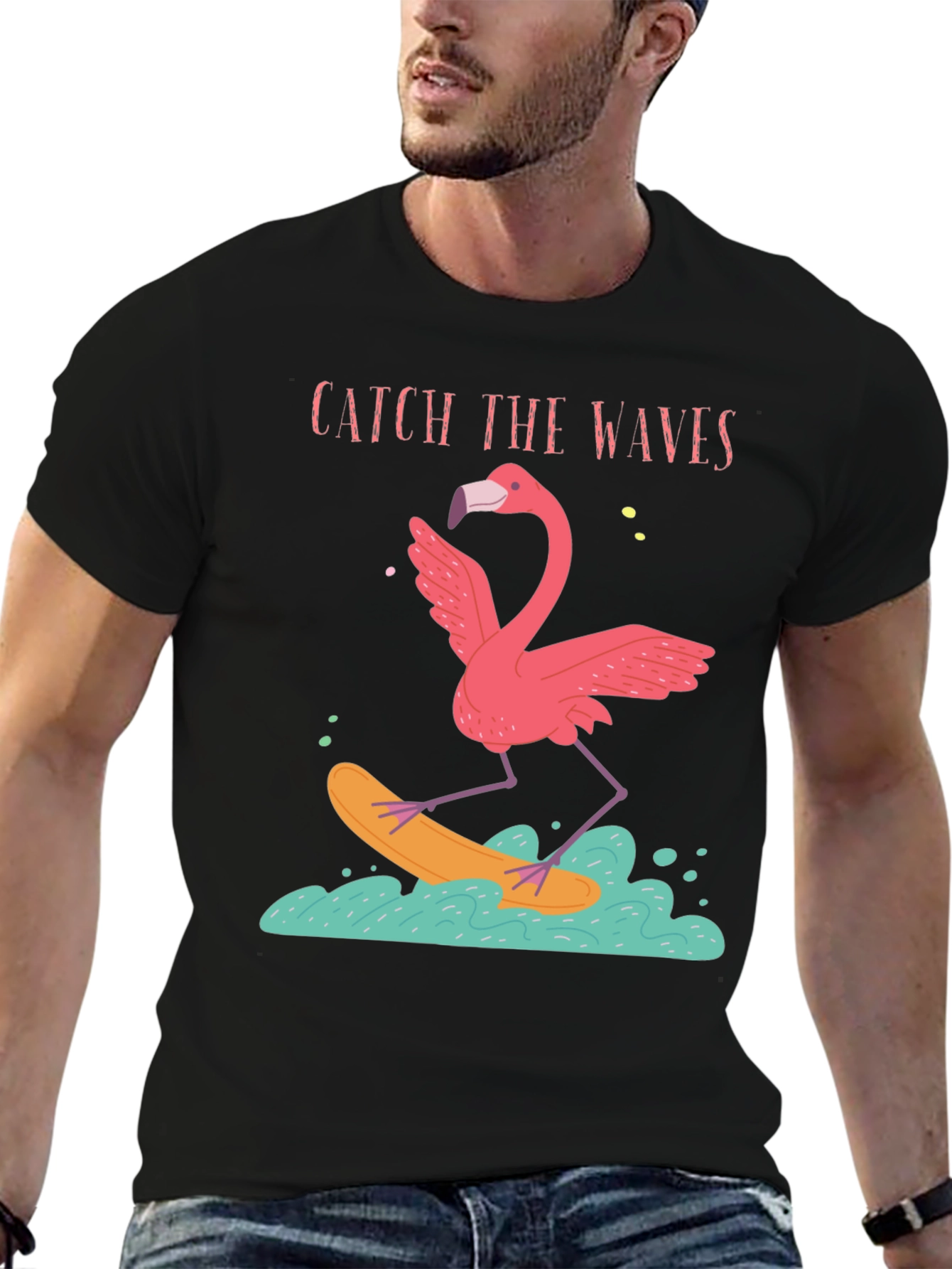 Catch the Waves Flamingo T-Shirt