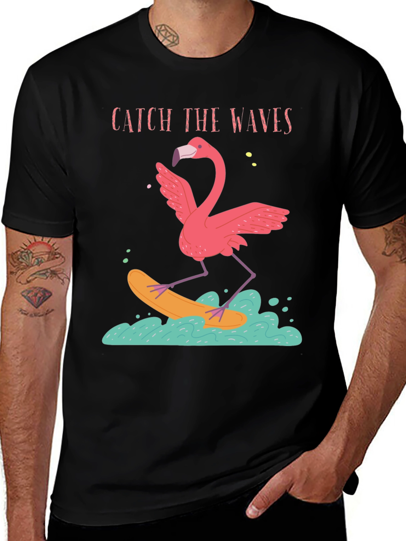 Catch the Waves Flamingo T-Shirt