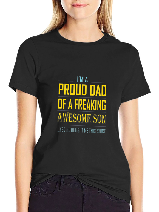 Proud Dad of Awesome Son T-Shirt - Gift from Son