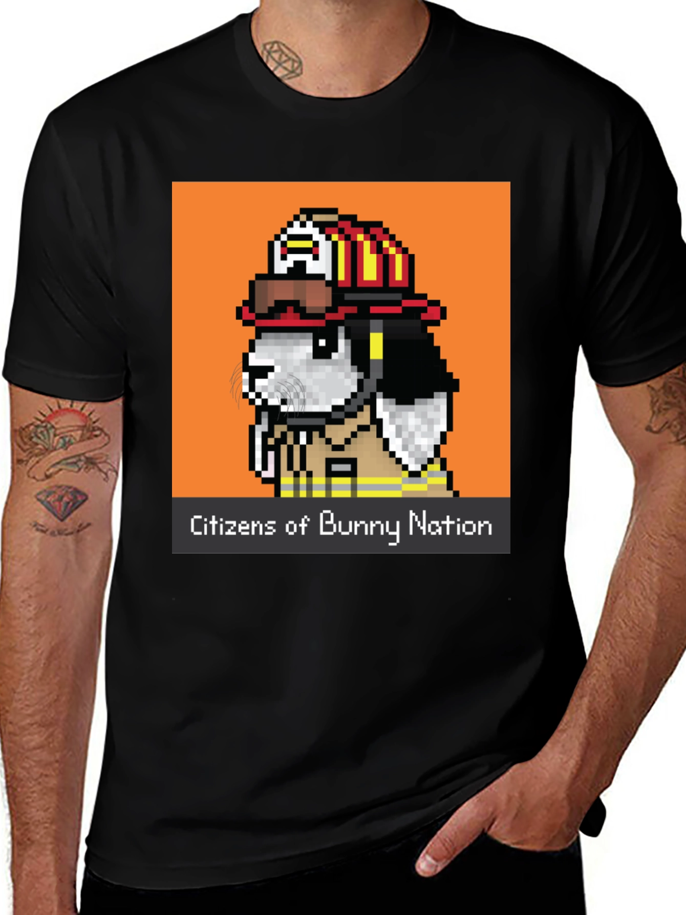 Bunny Nation Firefighter Graphic Tee