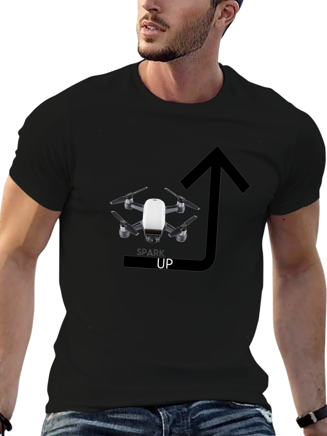 Spark Up Drone T-Shirt - Stylish Graphic Tee
