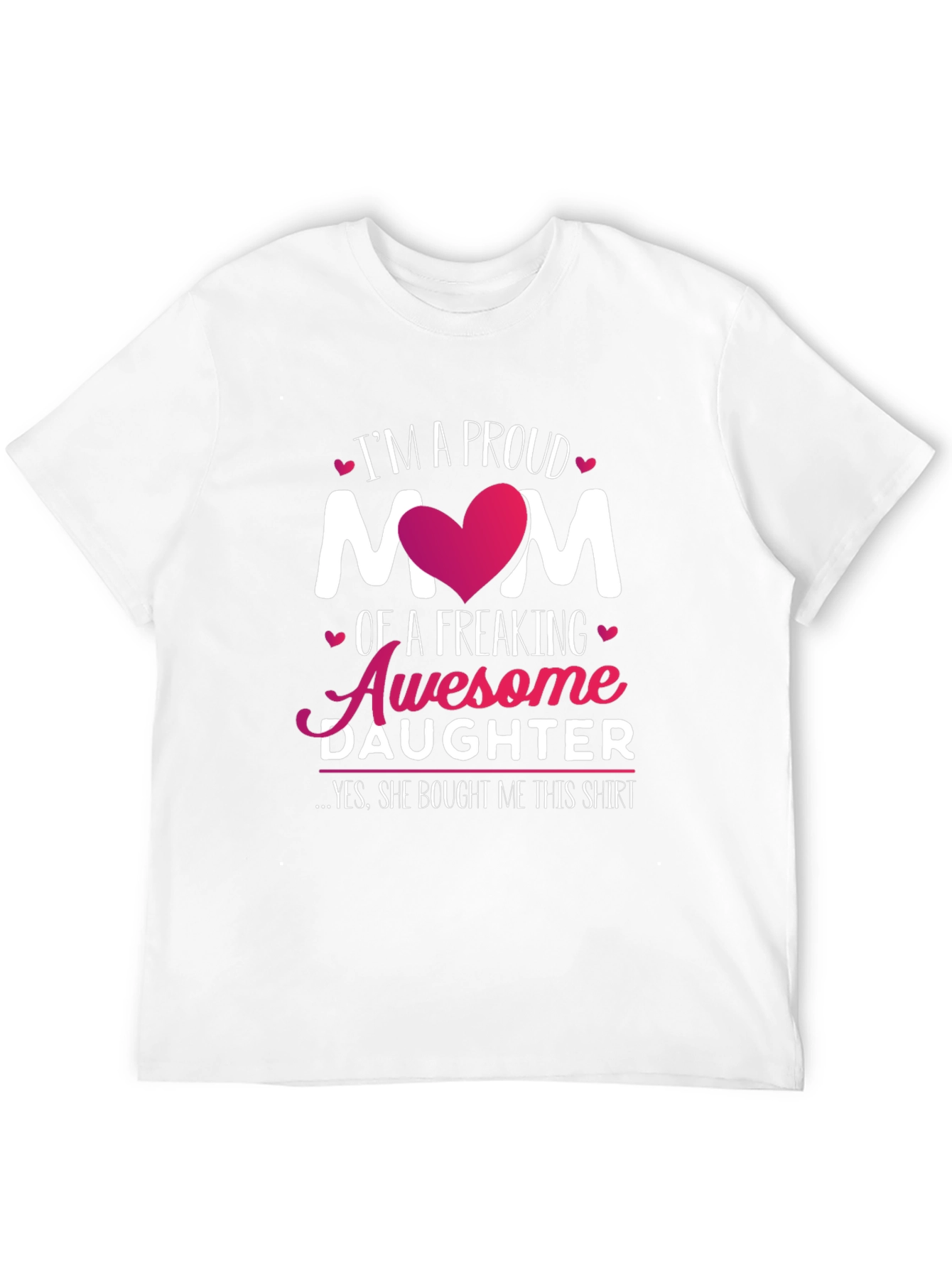 Proud Mom of Awesome Daughter T-Shirt - Black