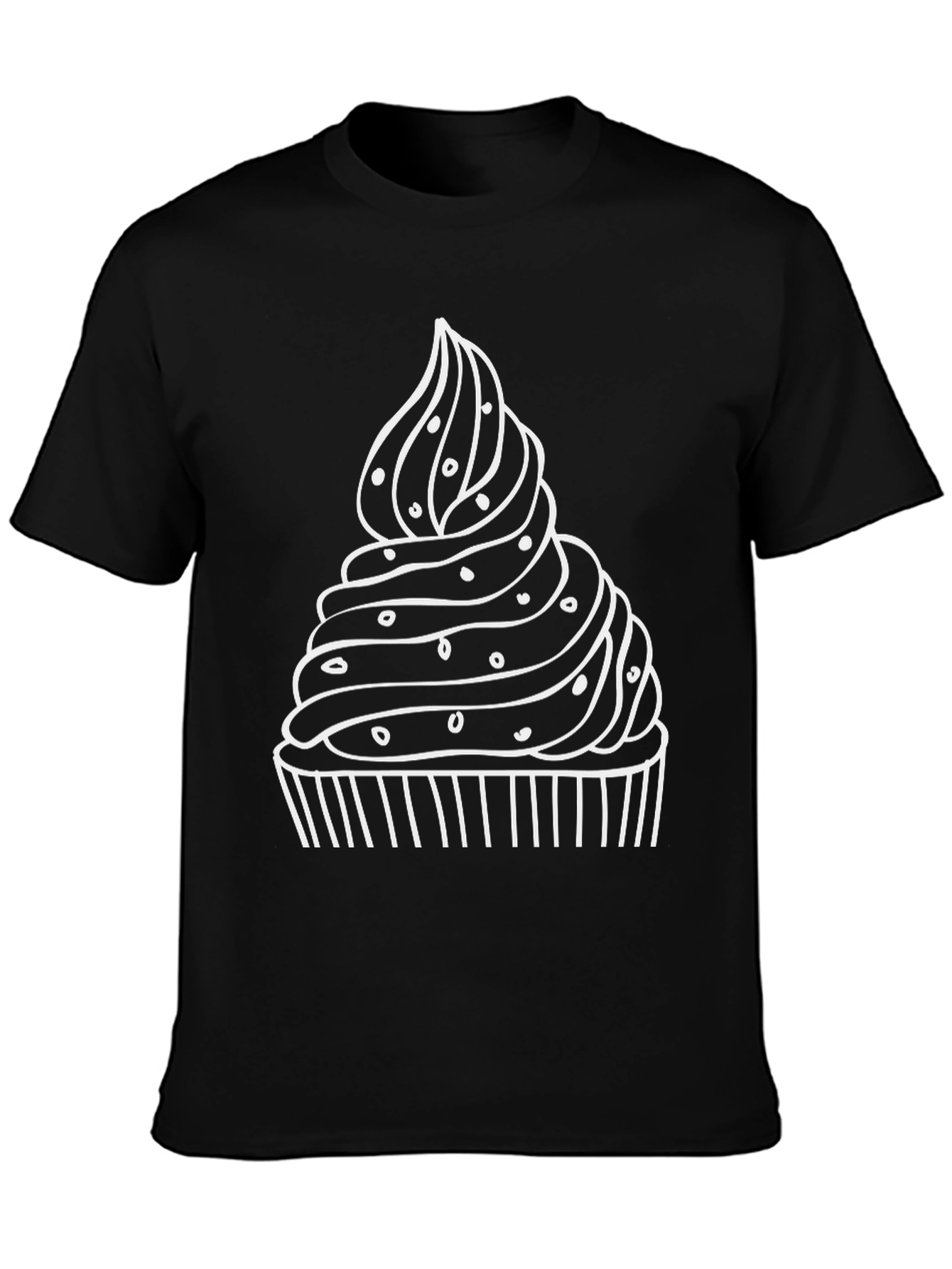 Cupcake Graphic T-Shirt - Black Cotton Tee
