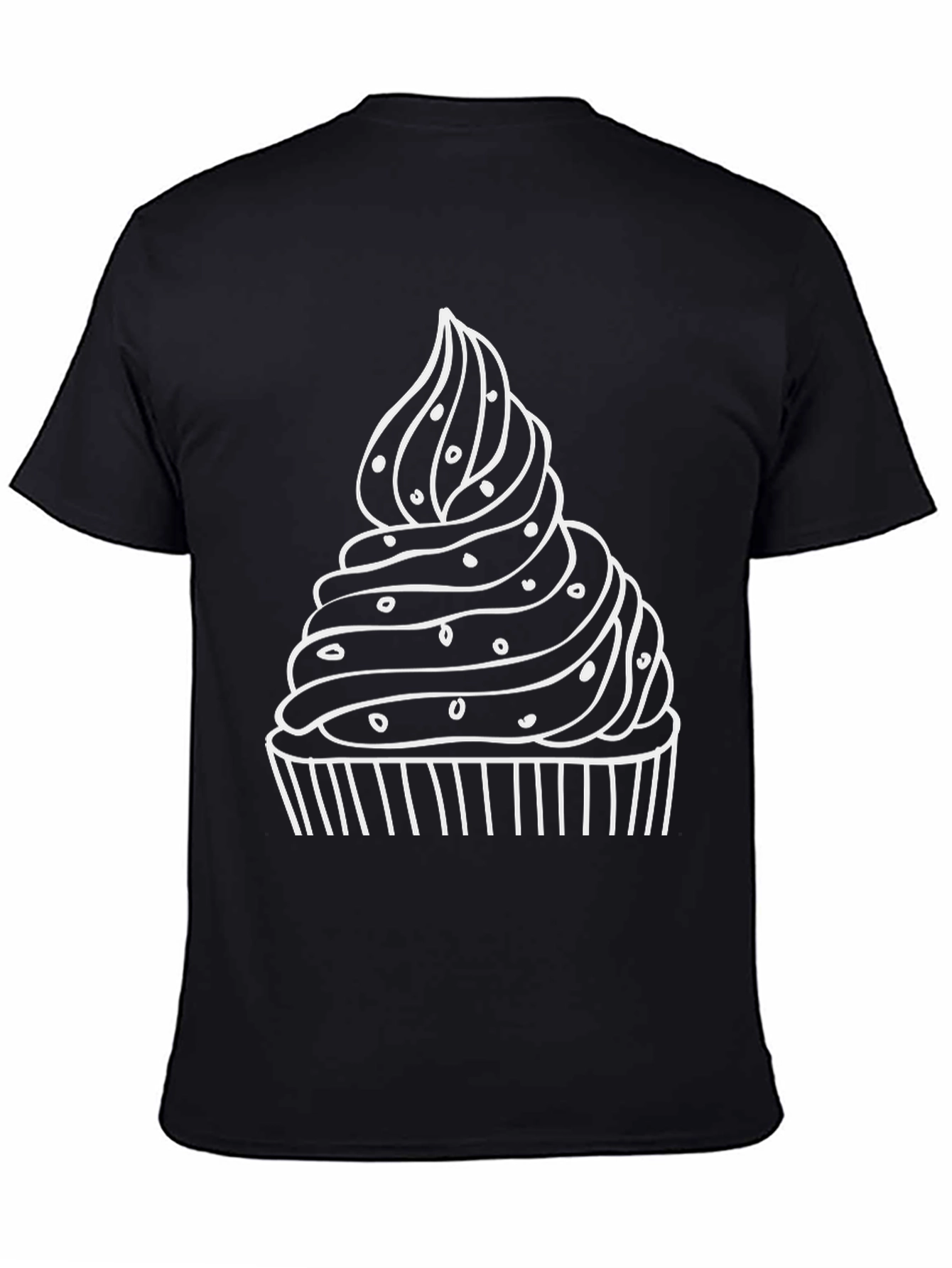 Cupcake Graphic T-Shirt - Black Cotton Tee