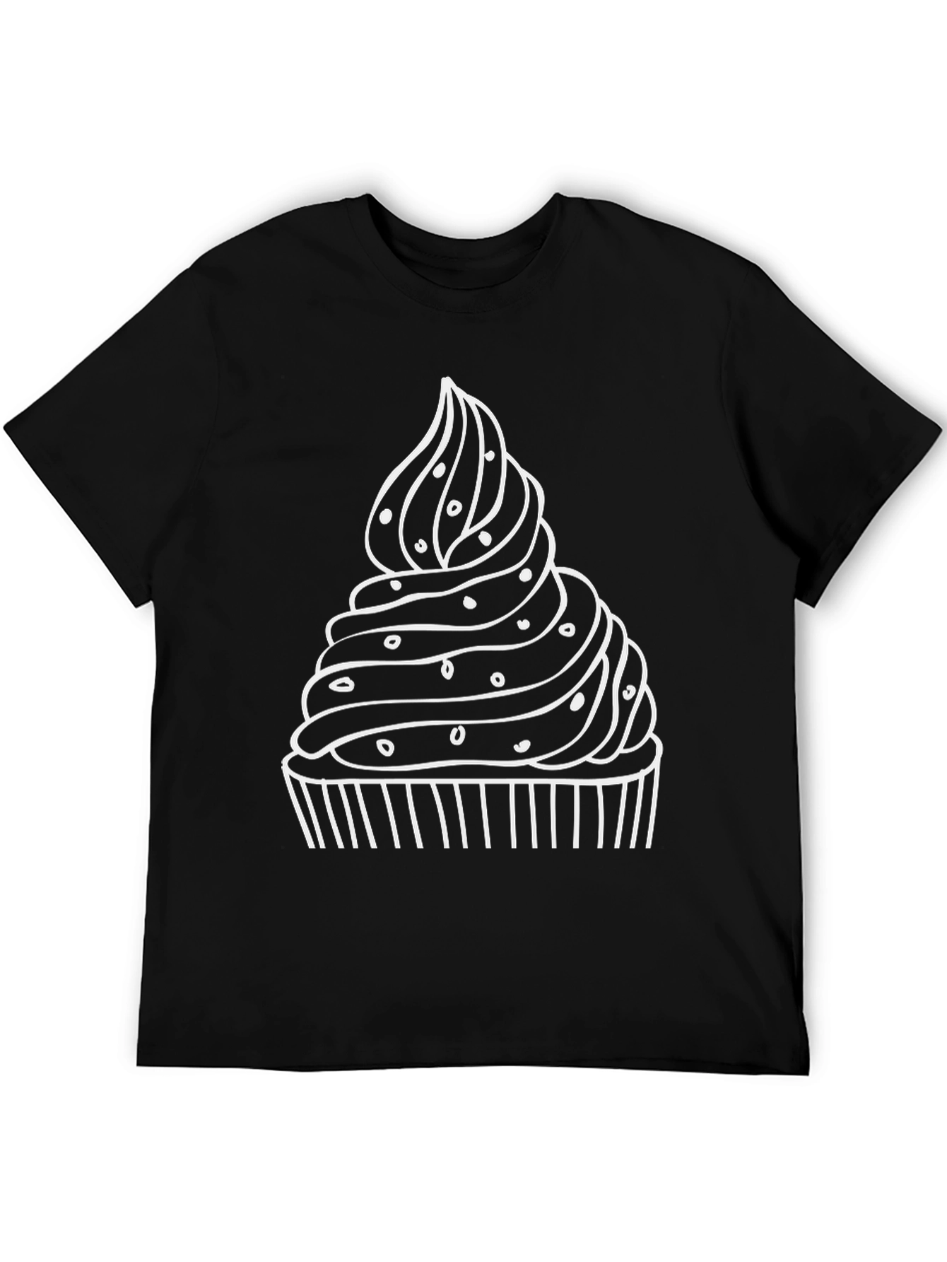 Cupcake Graphic T-Shirt - Black Cotton Tee