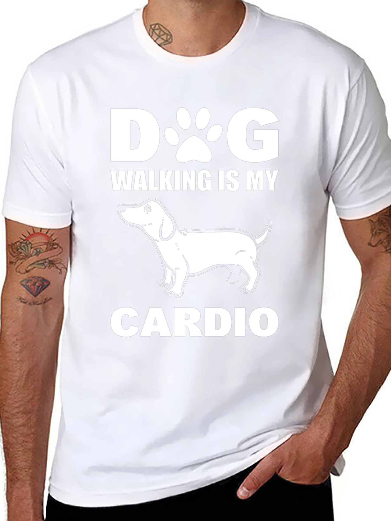 Dog Walking Is My Cardio Graphic T-Shirt