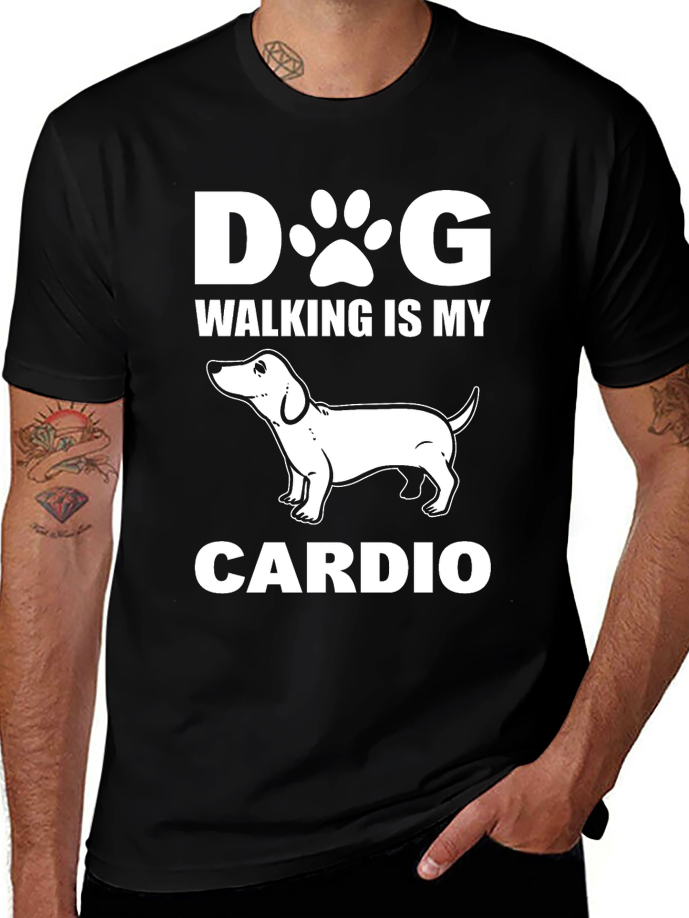 Dog Walking Is My Cardio Graphic T-Shirt