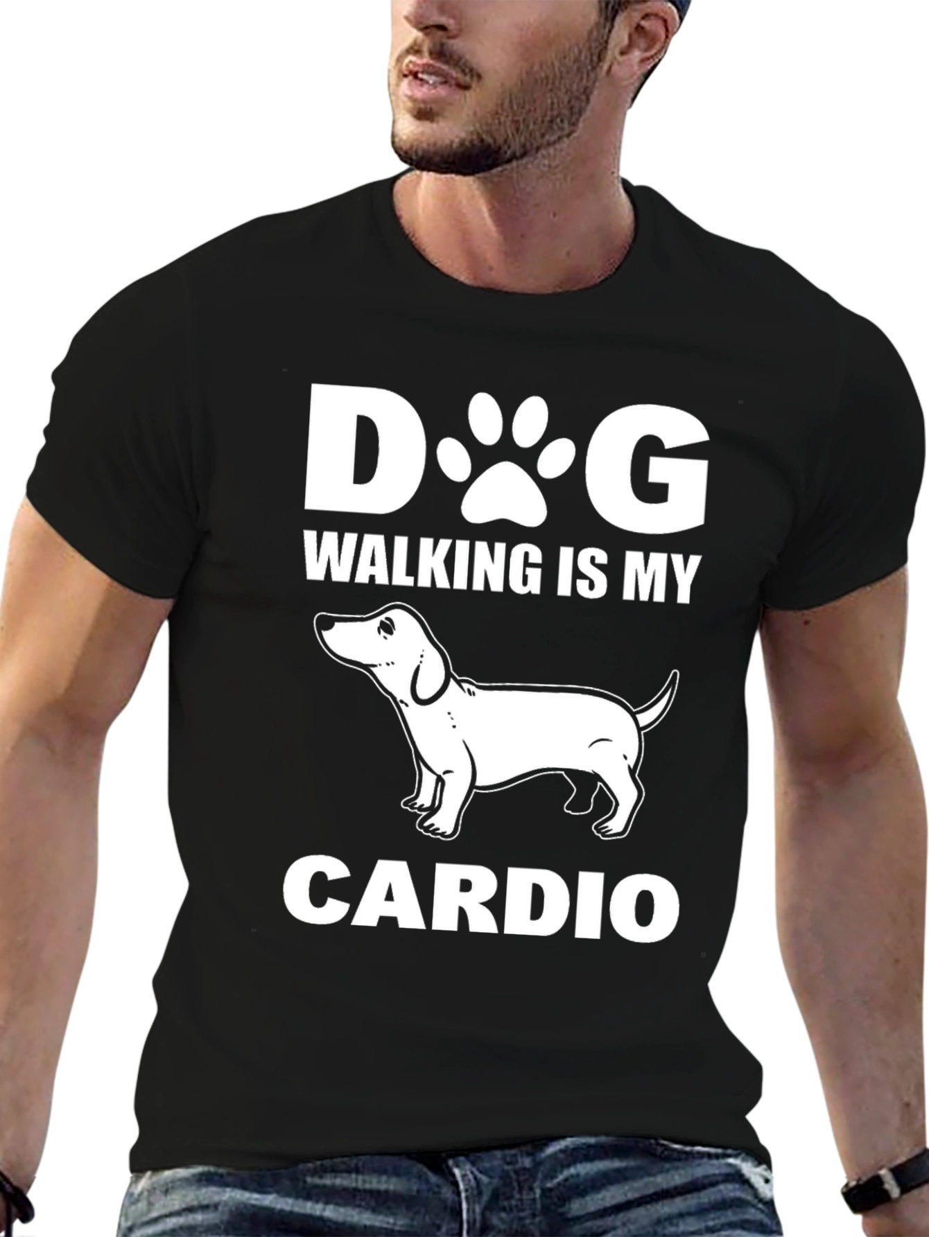 Dog Walking Is My Cardio Graphic T-Shirt