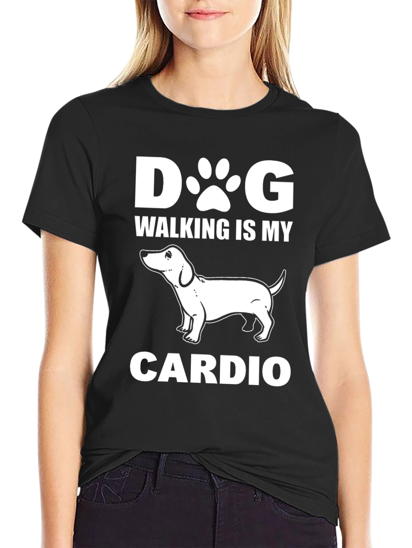 Dog Walking Is My Cardio Graphic T-Shirt