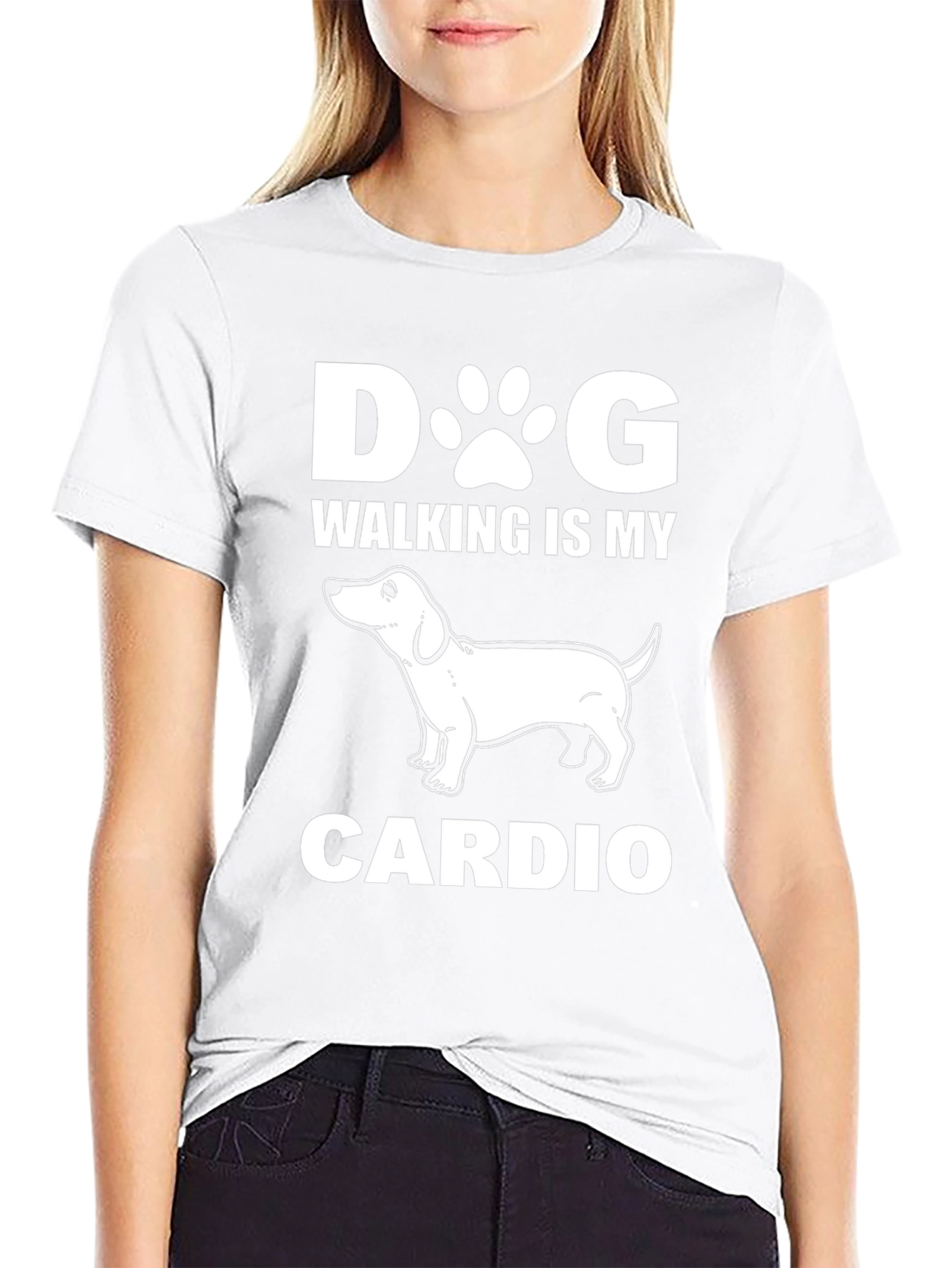 Dog Walking Is My Cardio Graphic T-Shirt