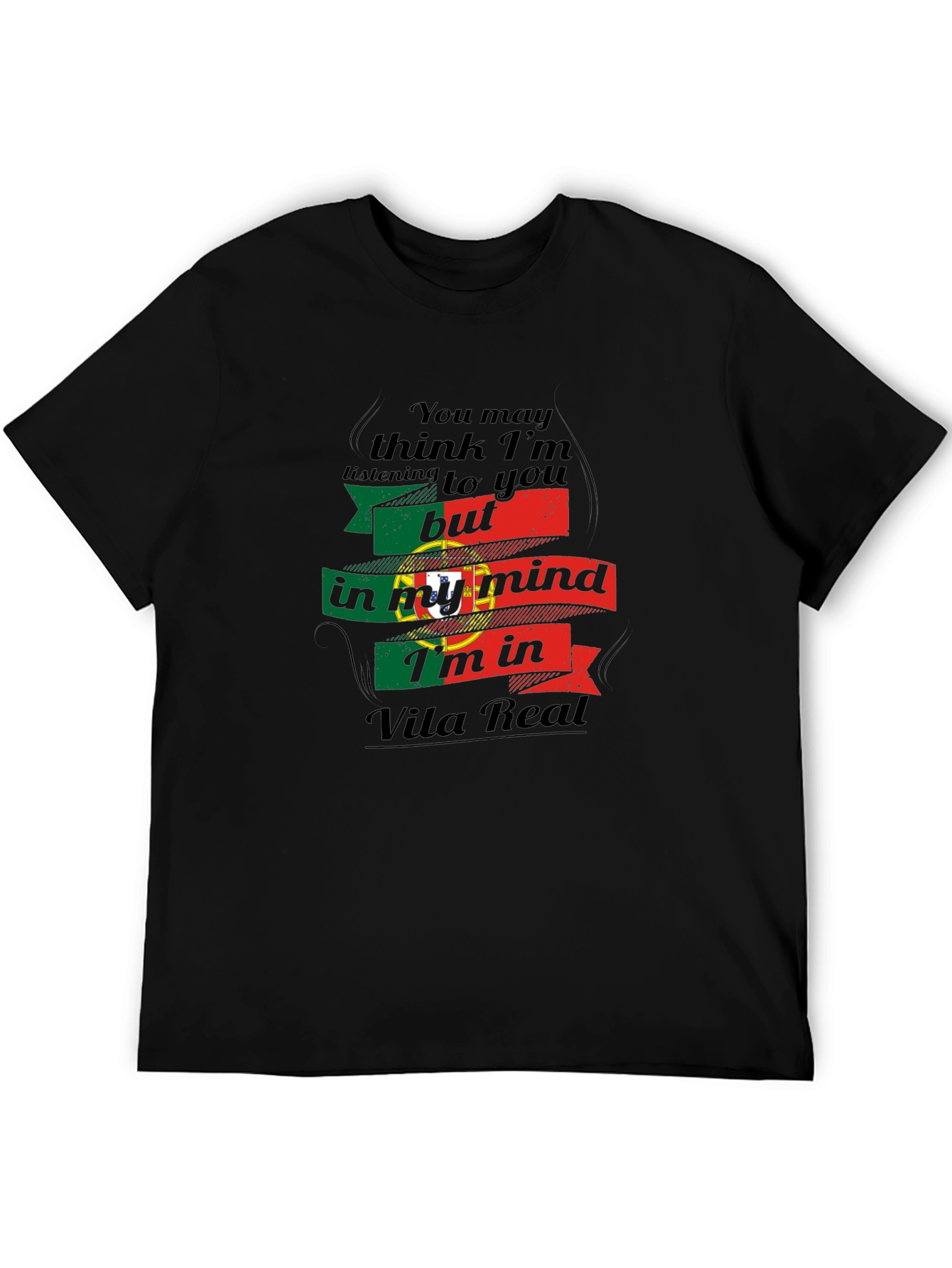 Portugal Vila Real Mind T-Shirt - Black