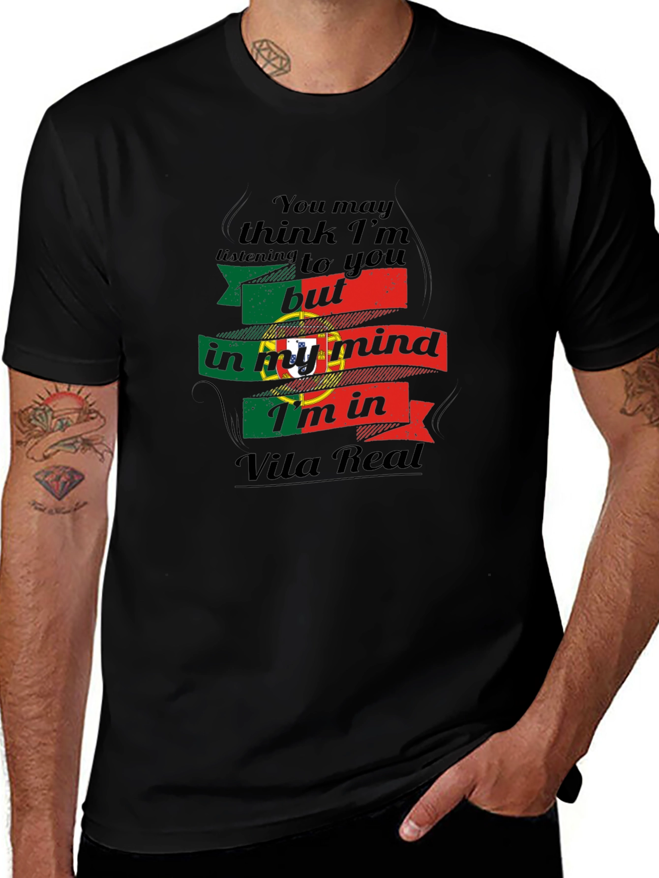 Portugal Vila Real Mind T-Shirt - Black