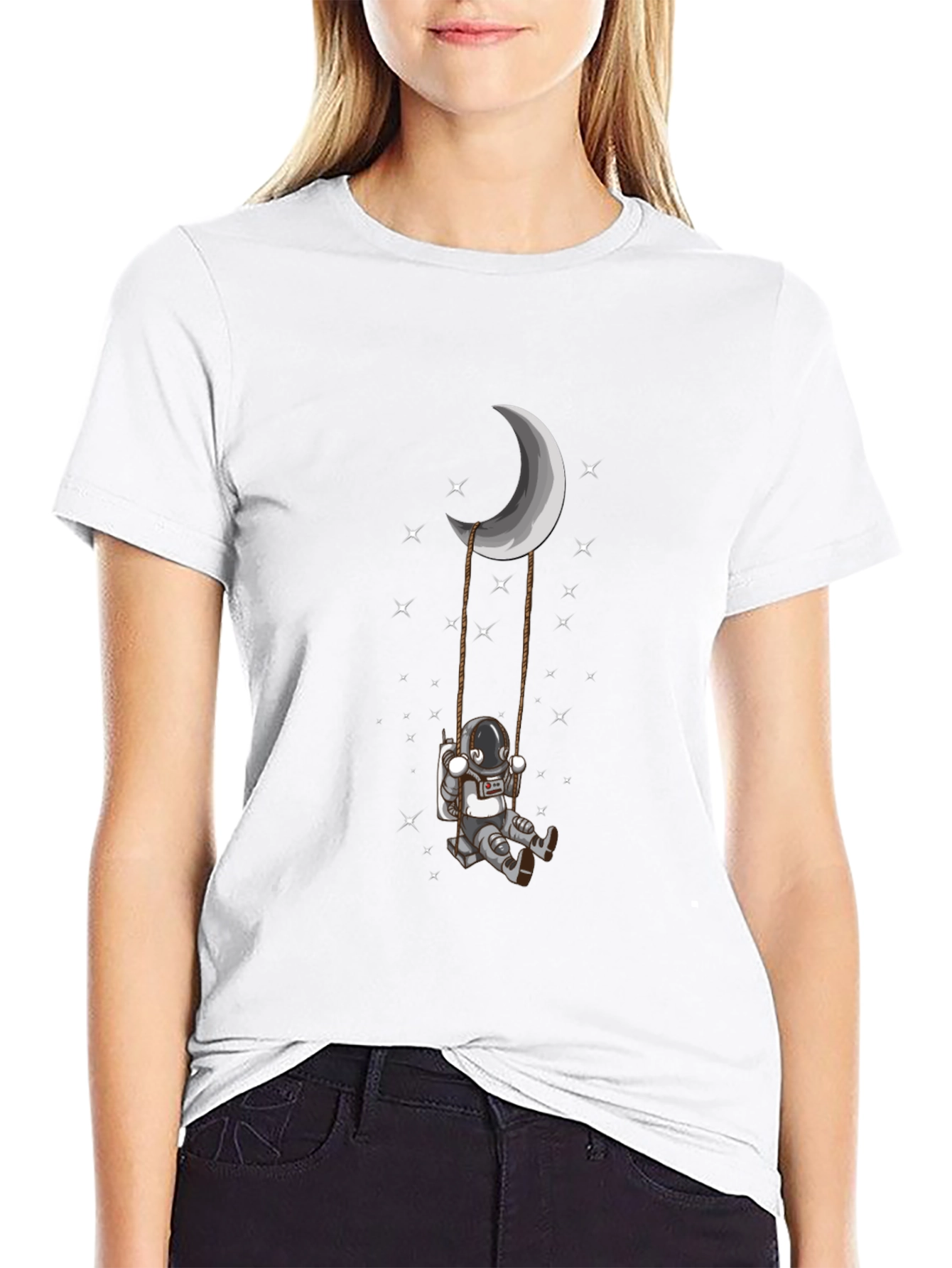 Astronaut on Moon Swing T-Shirt