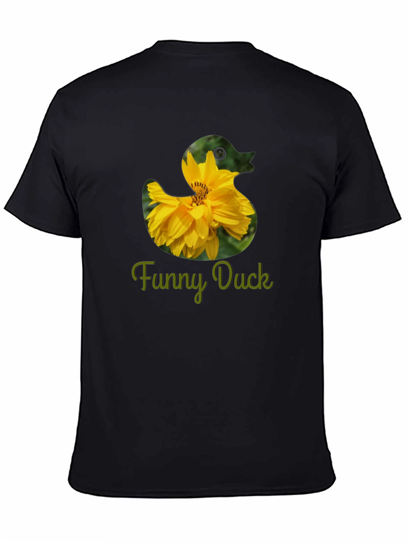 Funny Duck Flower T-Shirt - Novelty Graphic Tee