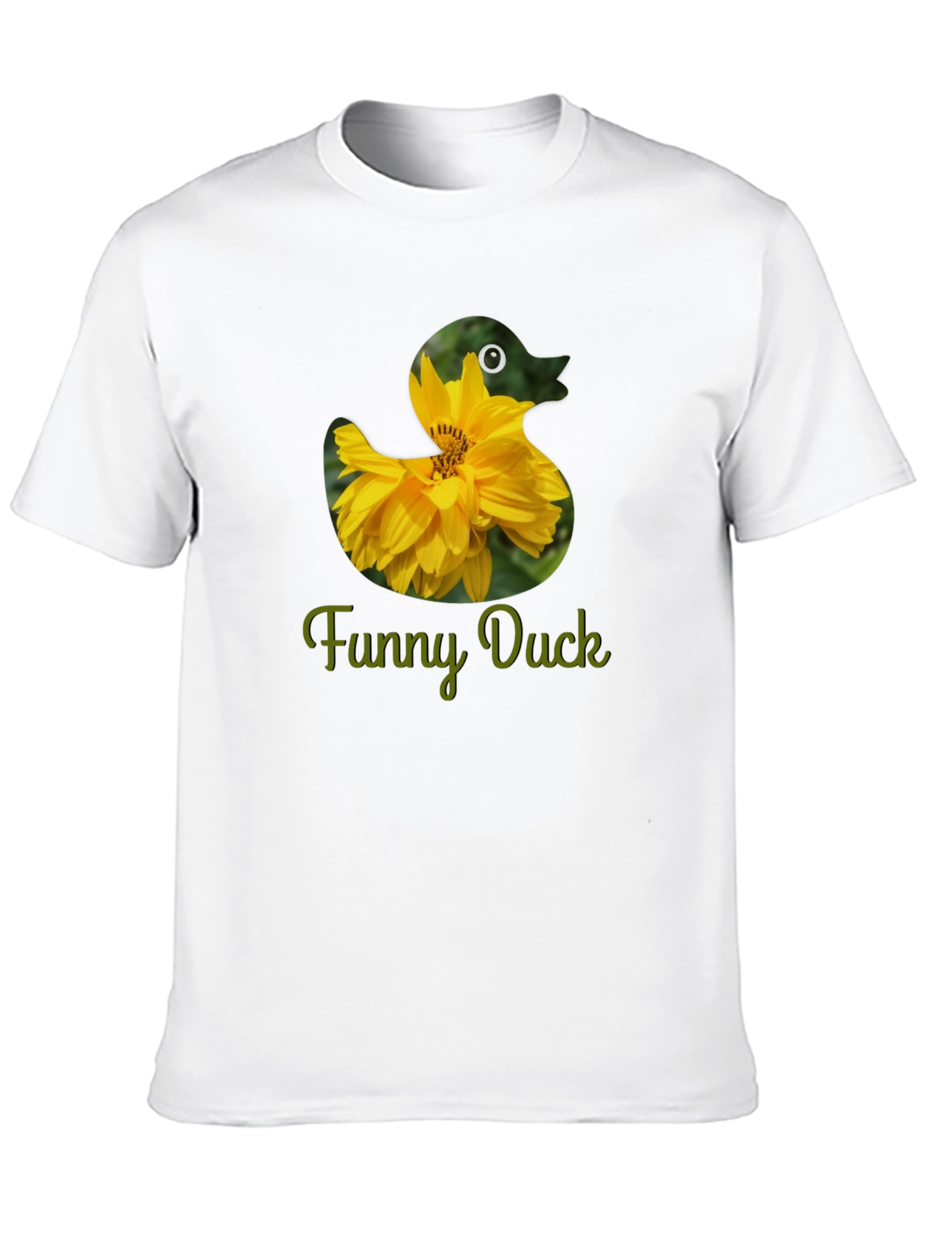 Funny Duck Flower T-Shirt - Novelty Graphic Tee