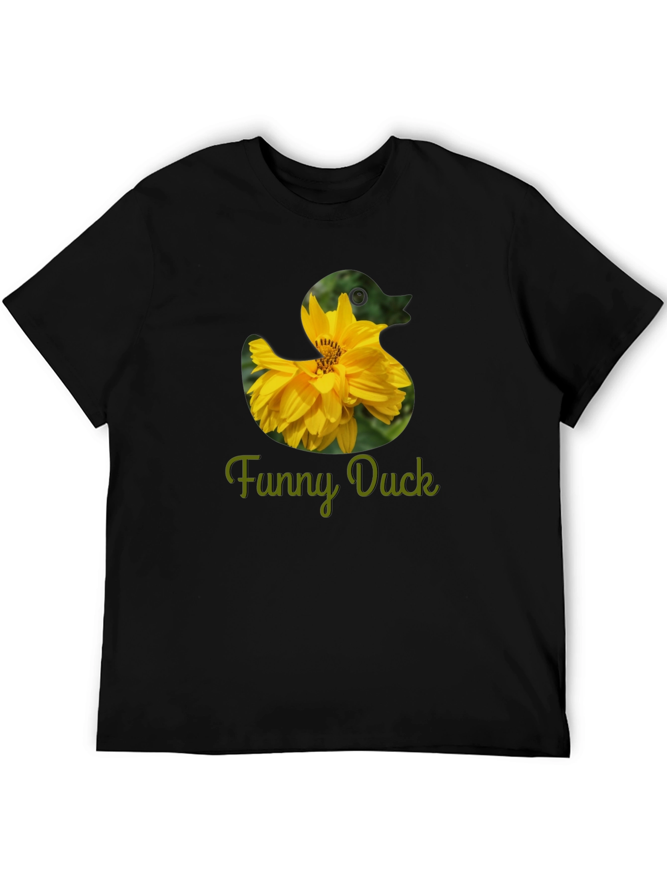 Funny Duck Flower T-Shirt - Novelty Graphic Tee