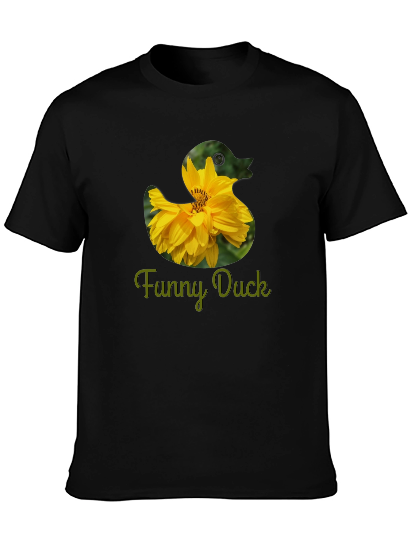 Funny Duck Flower T-Shirt - Novelty Graphic Tee