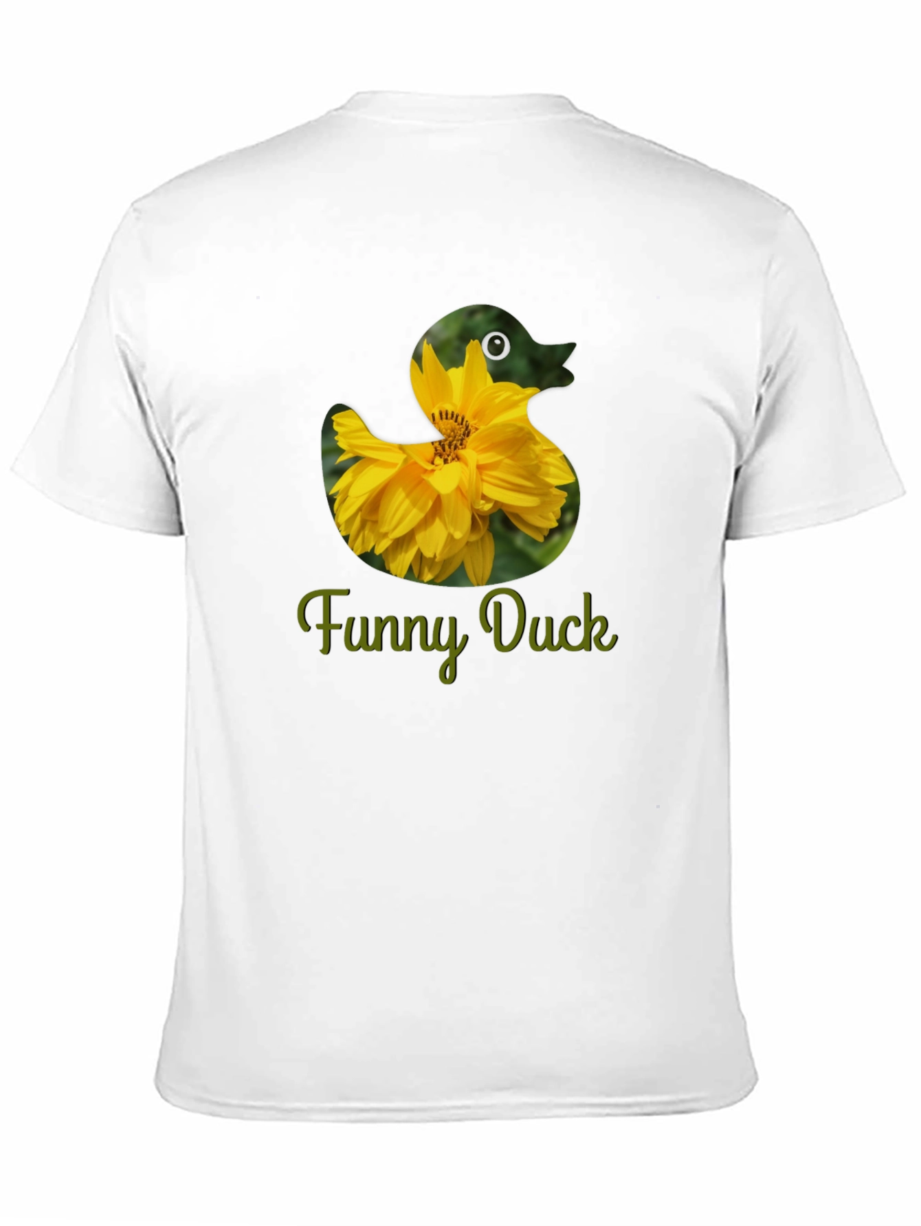 Funny Duck Flower T-Shirt - Novelty Graphic Tee