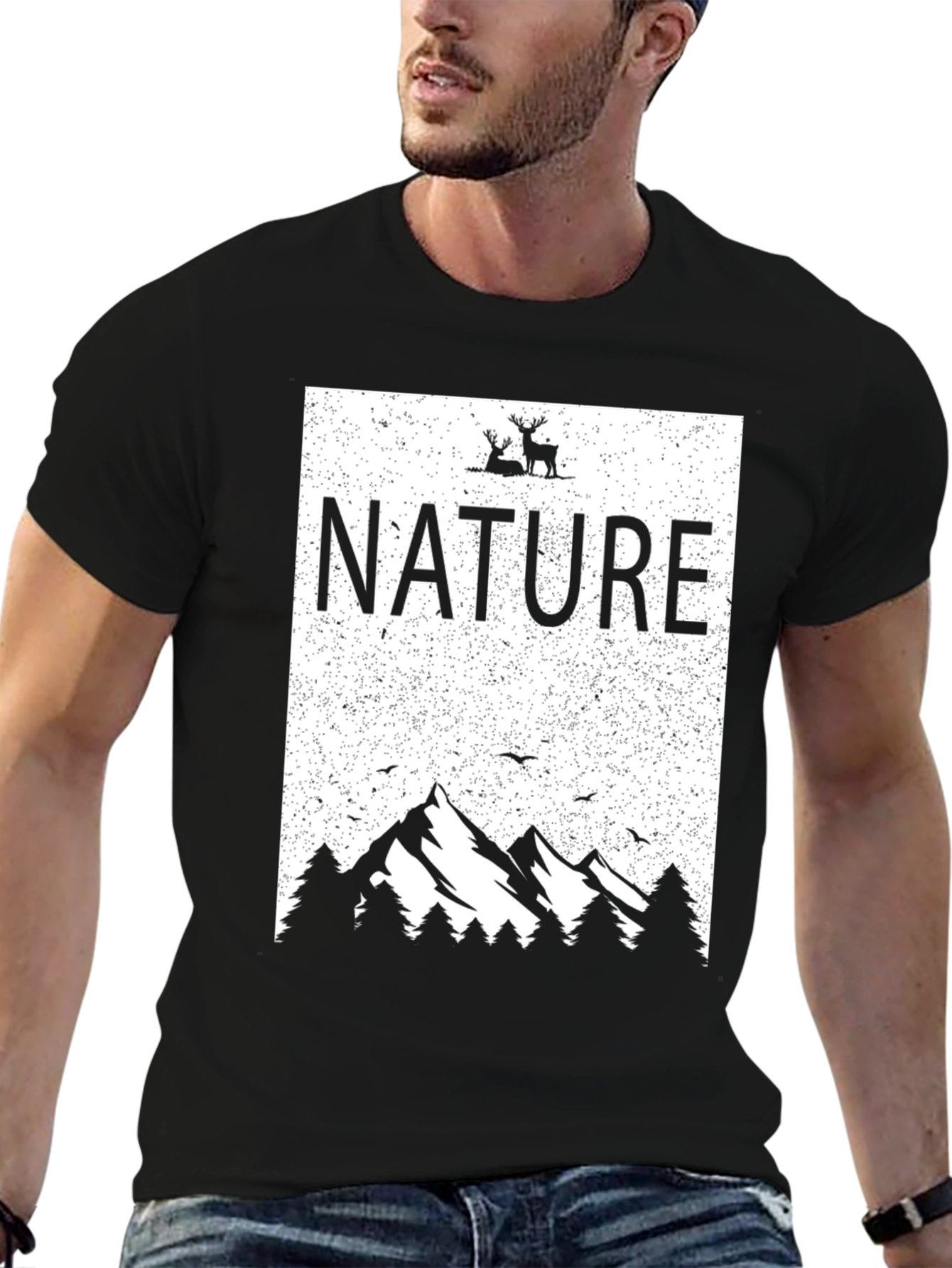Nature Graphic T-Shirt - Mountain Design