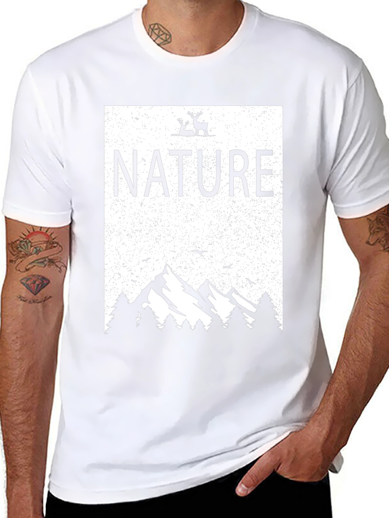 Nature Graphic T-Shirt - Mountain Design
