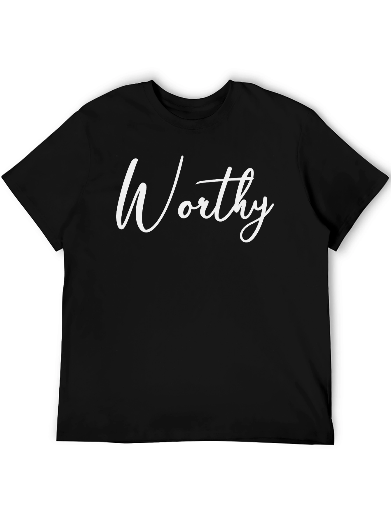 Worthy Graphic Print Black T-Shirt