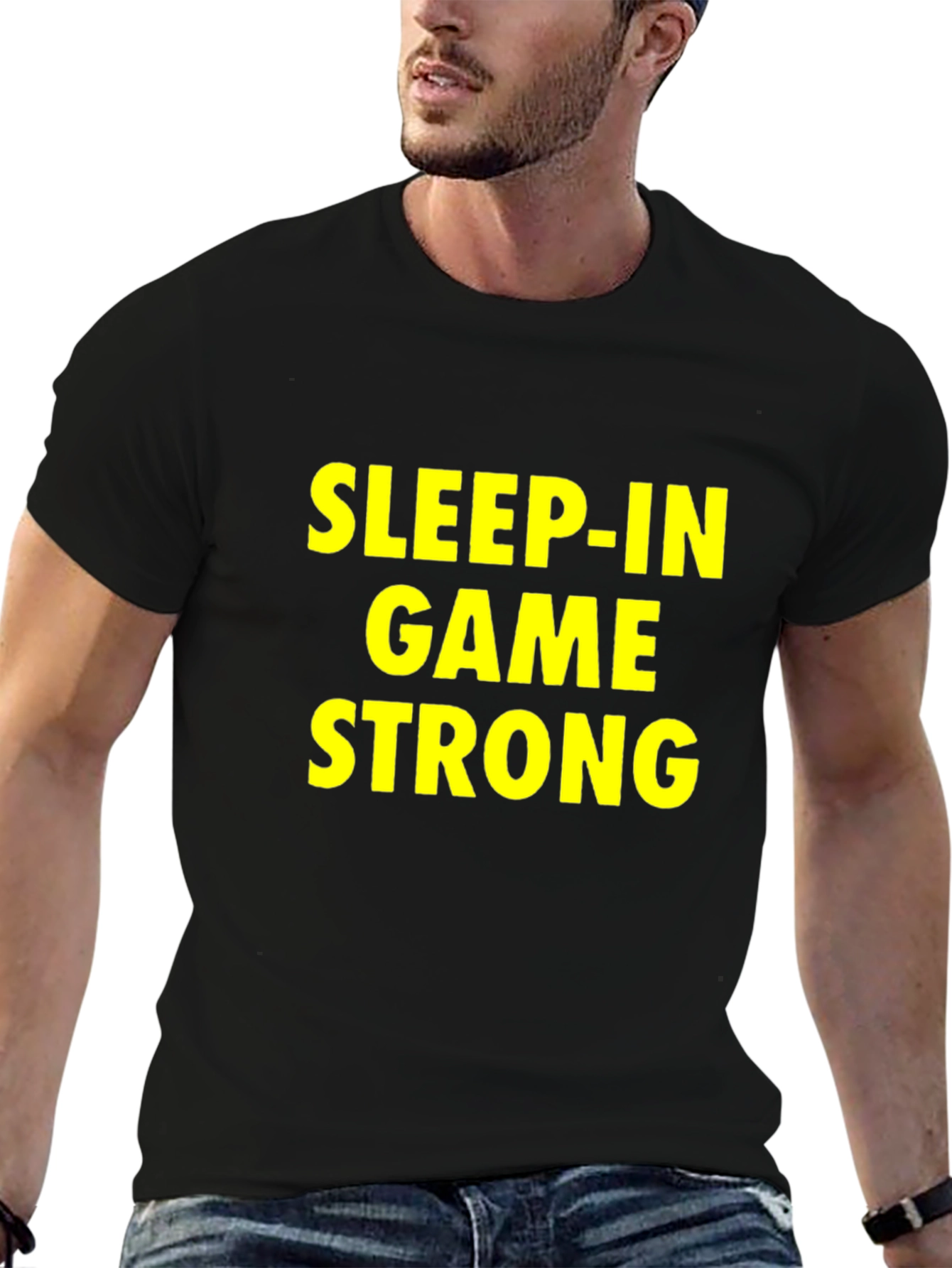 Sleep-In Game Strong Black T-Shirt