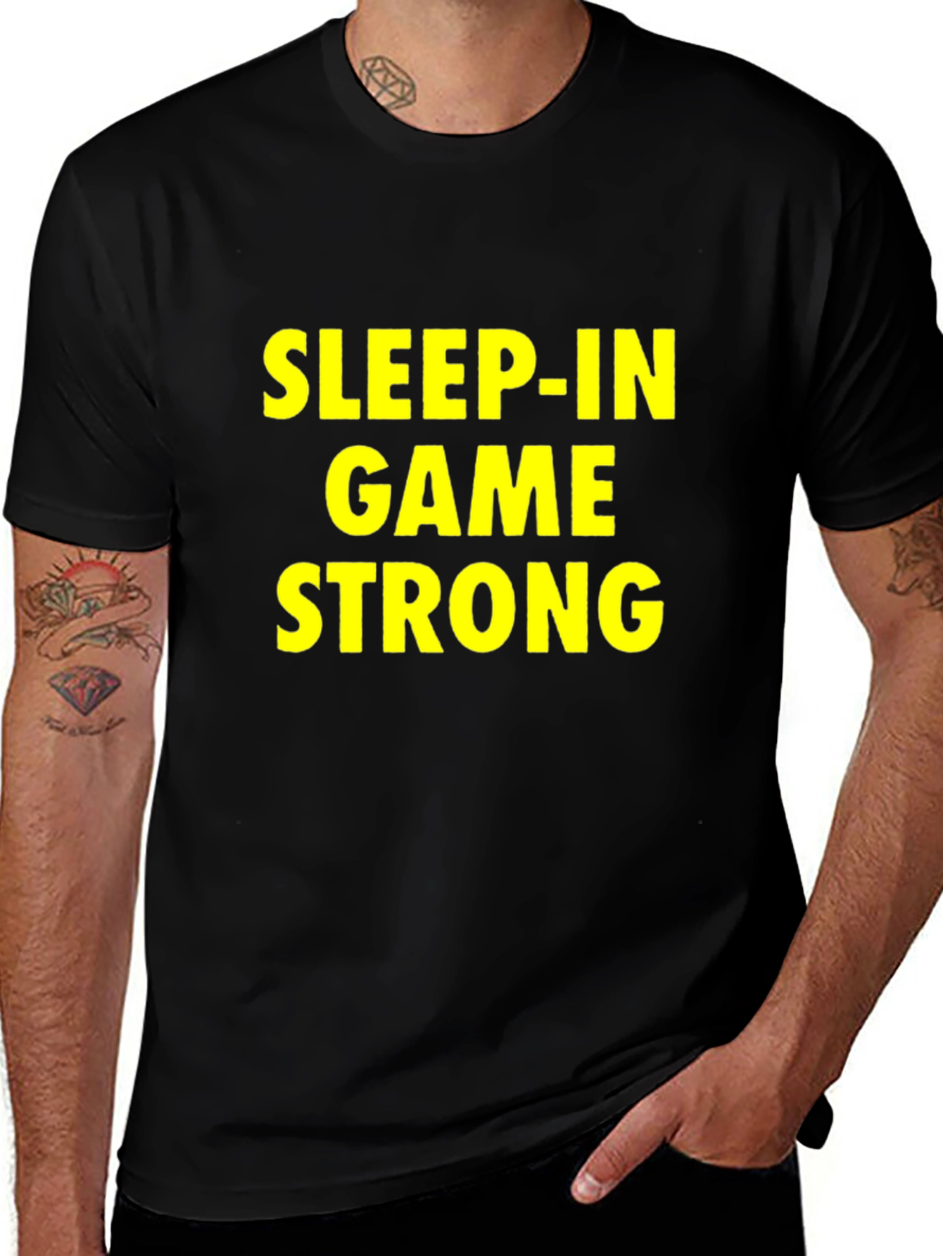 Sleep-In Game Strong Black T-Shirt