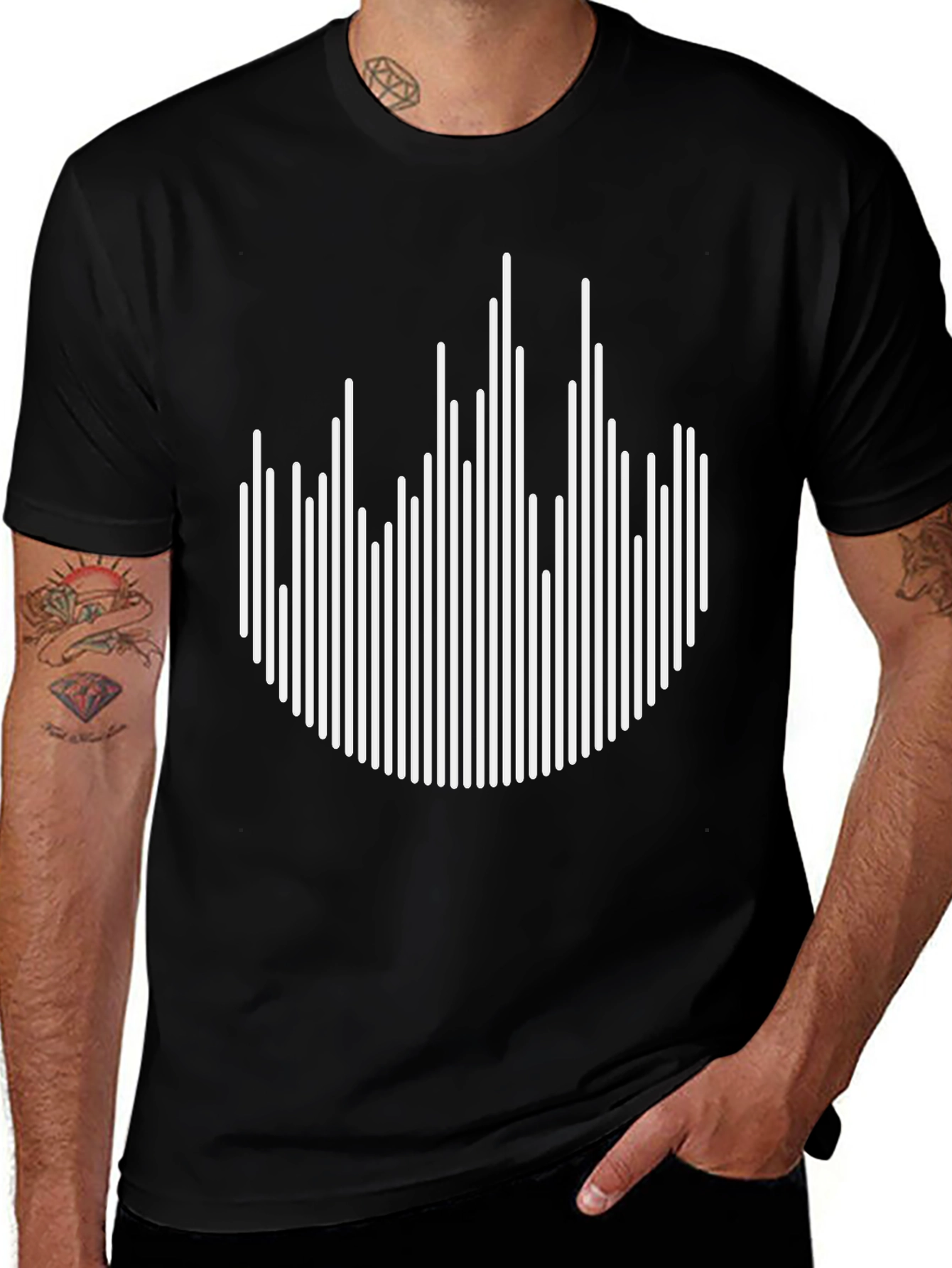 Modern Abstract Line Art Graphic Tee