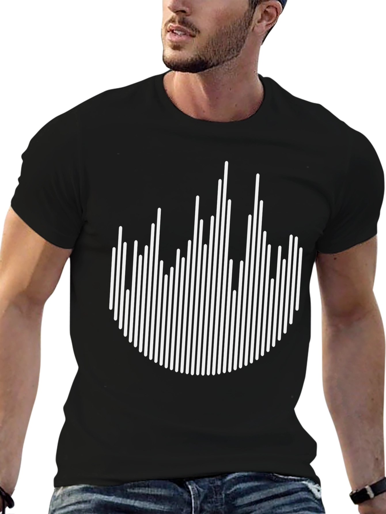 Modern Abstract Line Art Graphic Tee