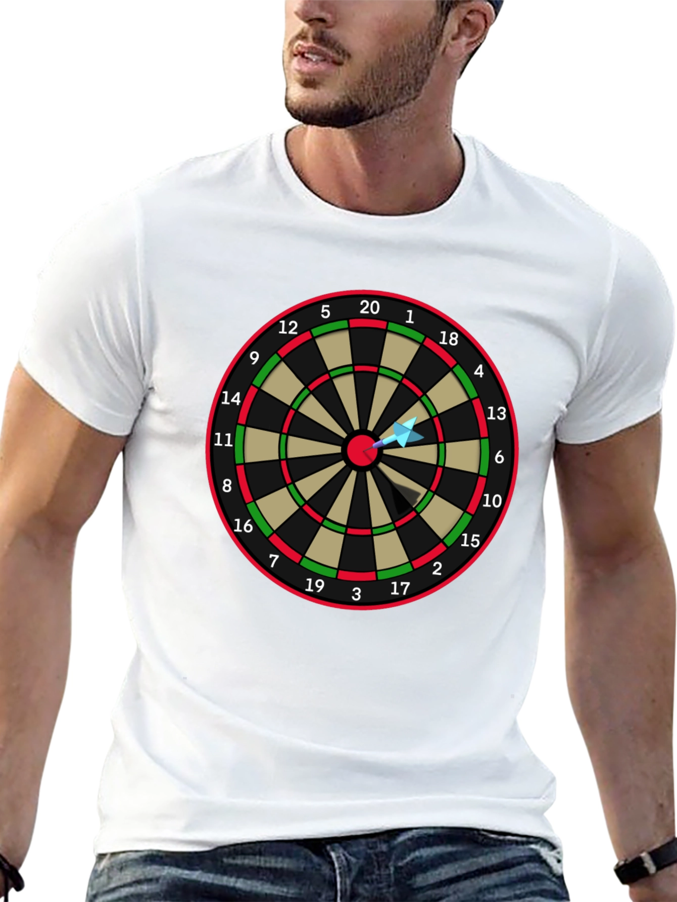 Dartboard Graphic Tee - Bullseye Target T-Shirt