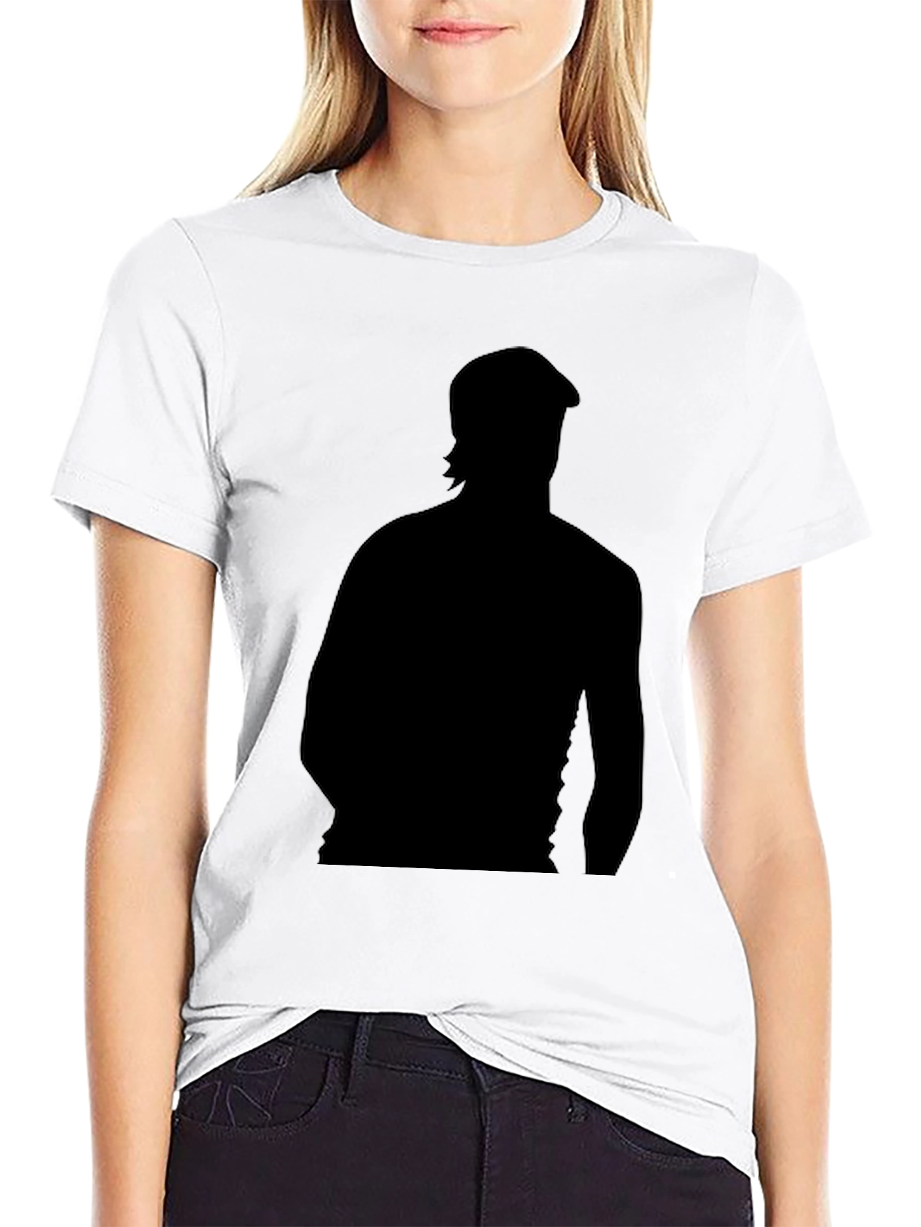 Silhouette Graphic Print Black T-Shirt