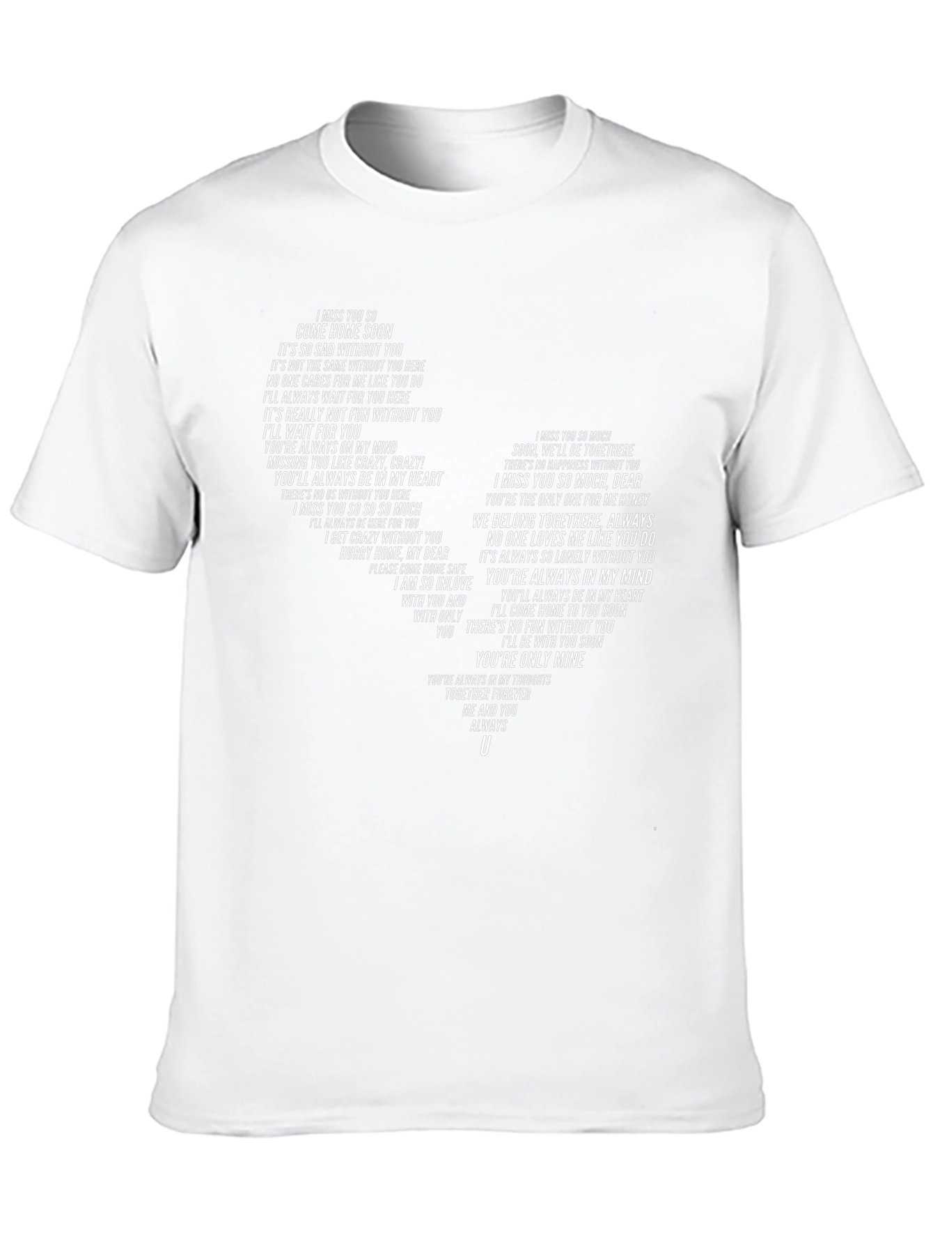 Love Poem Heart Graphic T-Shirt - Express Your Affection