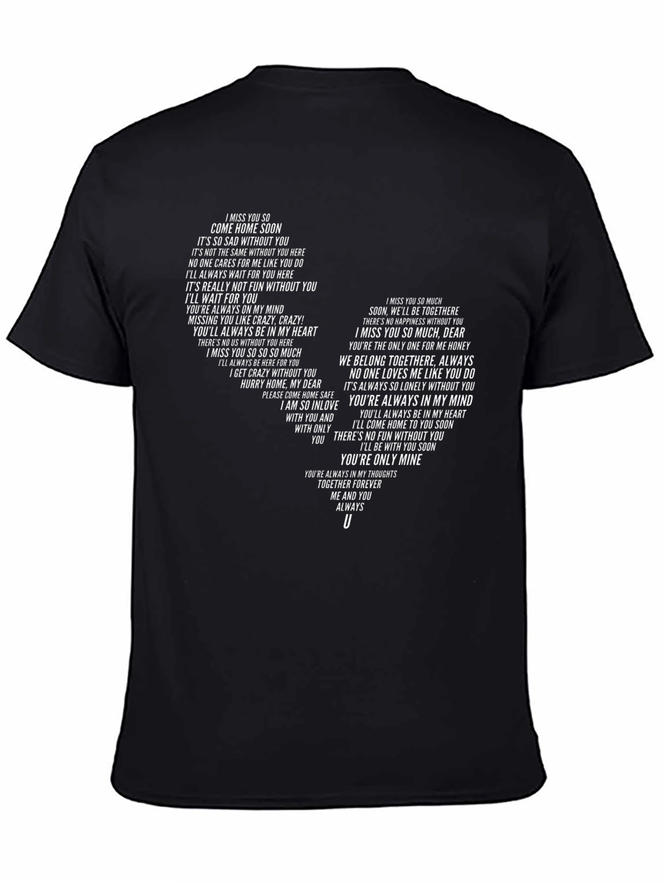 Love Poem Heart Graphic T-Shirt - Express Your Affection