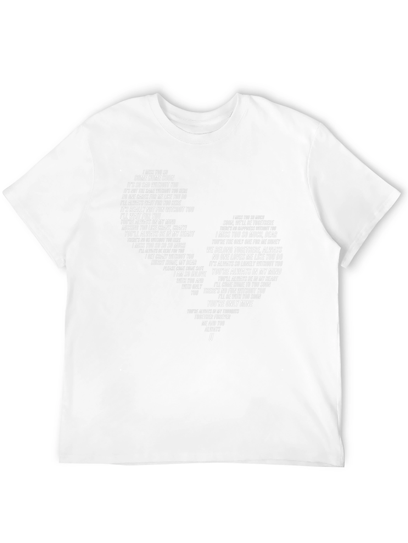 Love Poem Heart Graphic T-Shirt - Express Your Affection