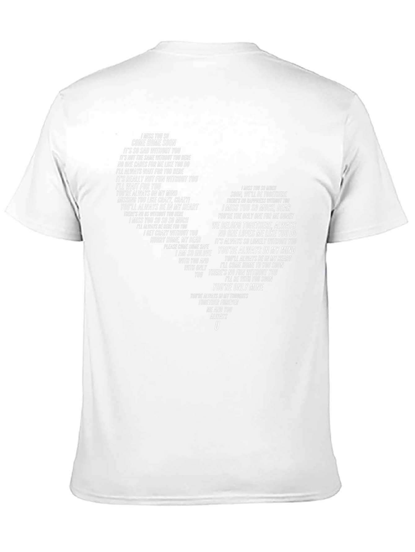Love Poem Heart Graphic T-Shirt - Express Your Affection