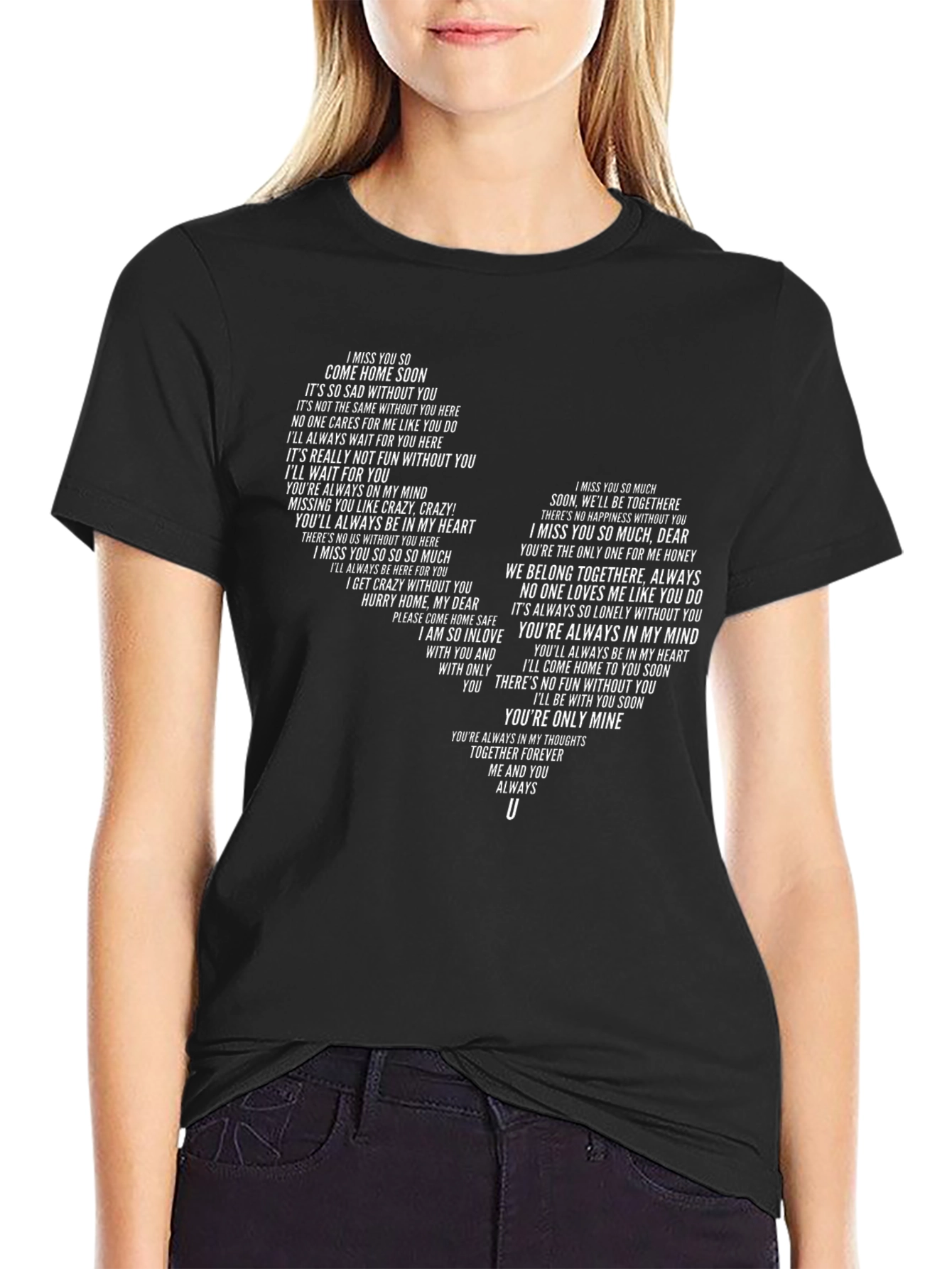 Love Poem Heart Graphic T-Shirt - Express Your Affection