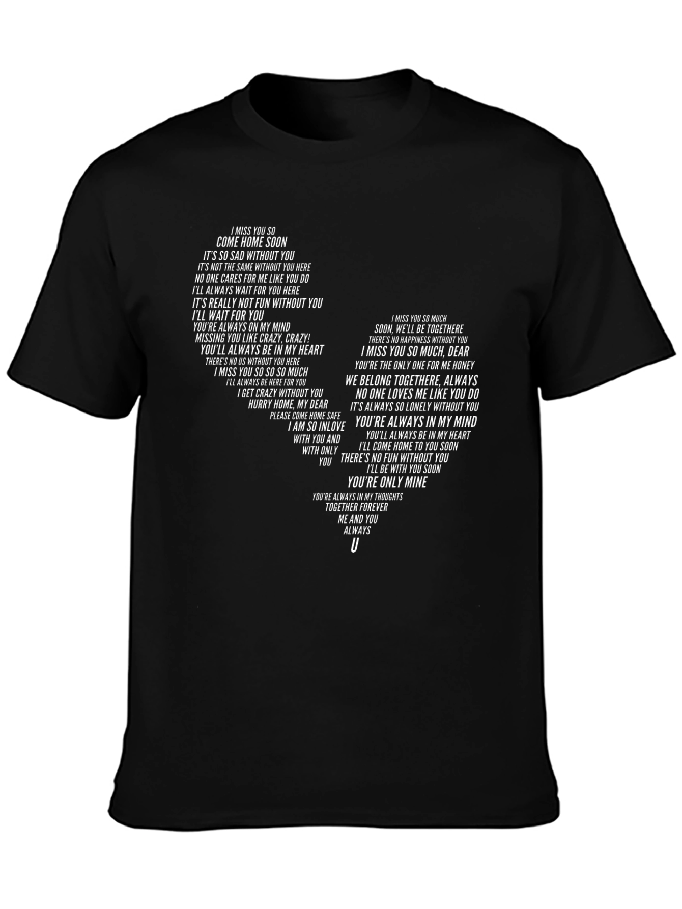 Love Poem Heart Graphic T-Shirt - Express Your Affection