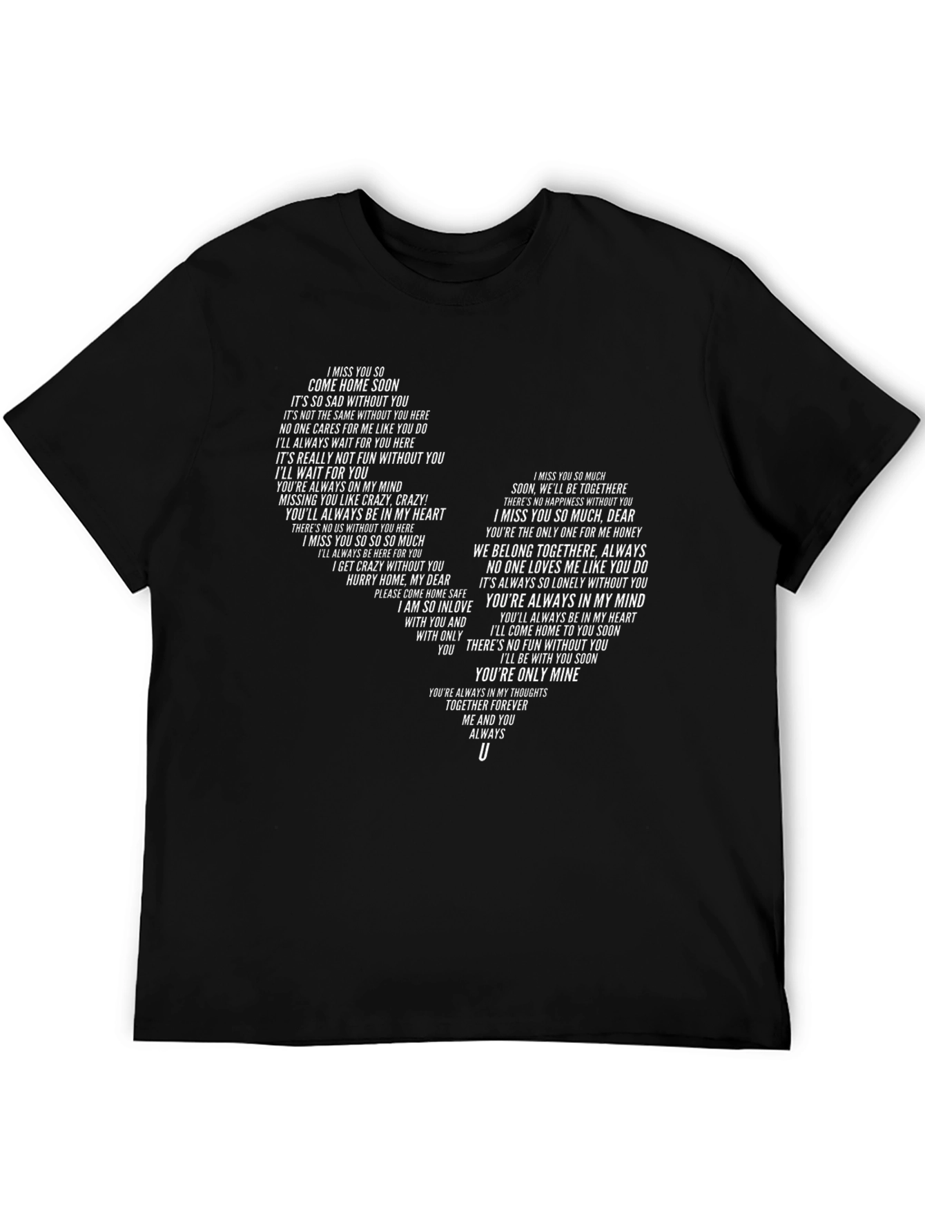Love Poem Heart Graphic T-Shirt - Express Your Affection