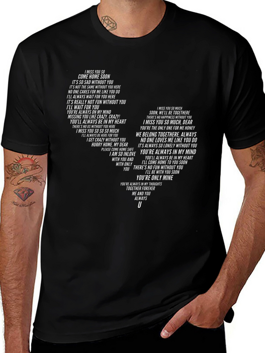 Love Poem Heart Graphic T-Shirt - Express Your Affection