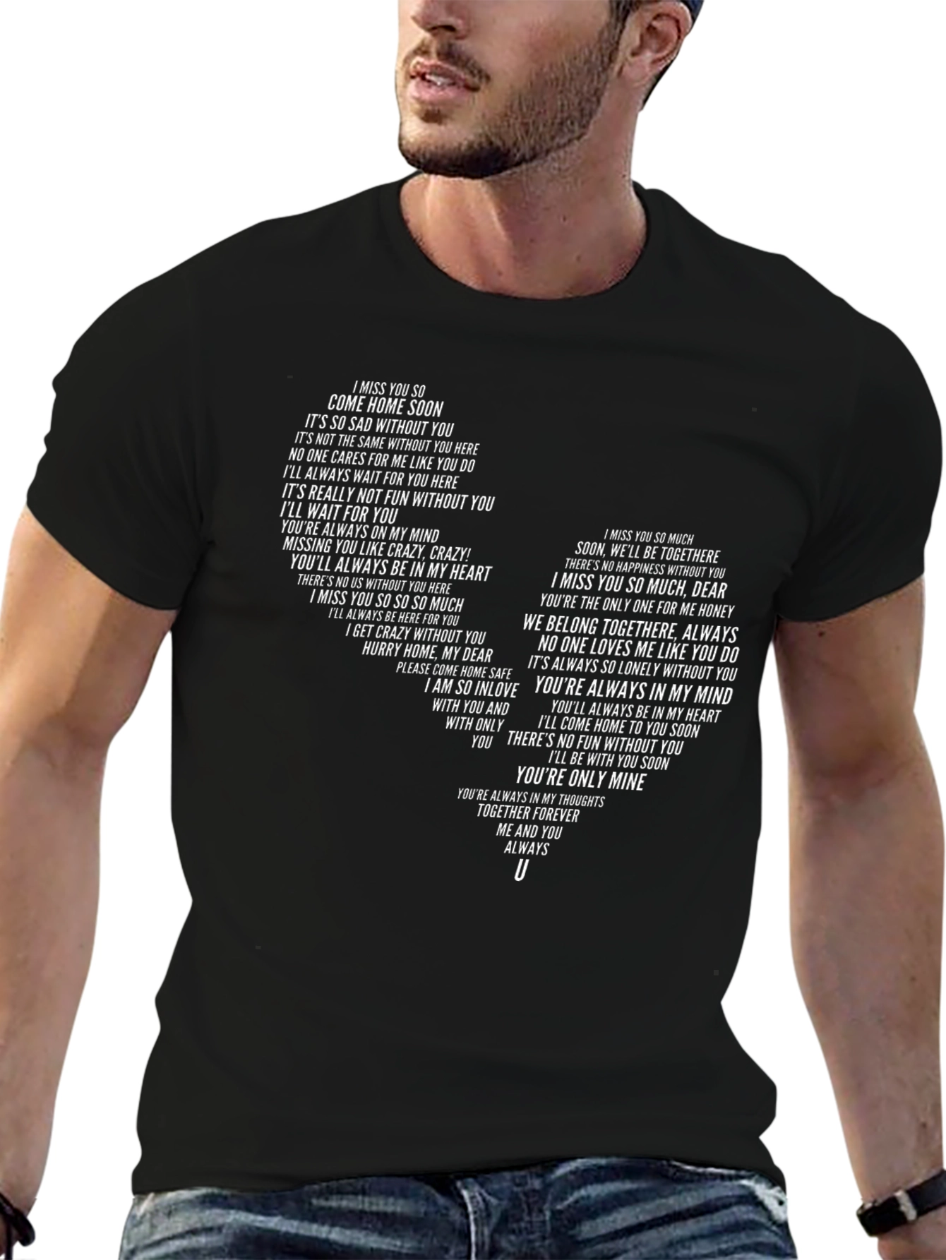 Love Poem Heart Graphic T-Shirt - Express Your Affection