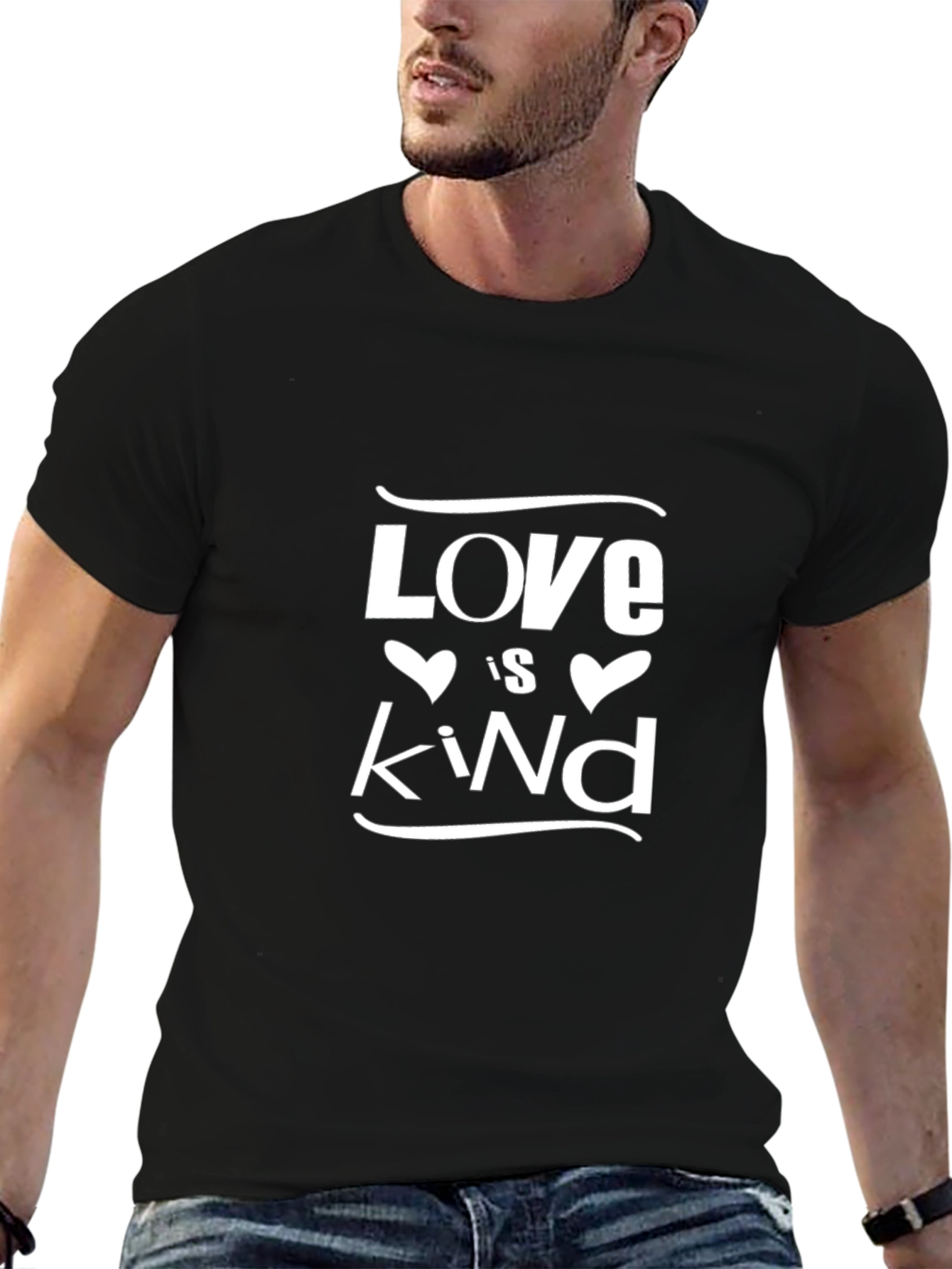 Love is Kind Black Graphic T-Shirt