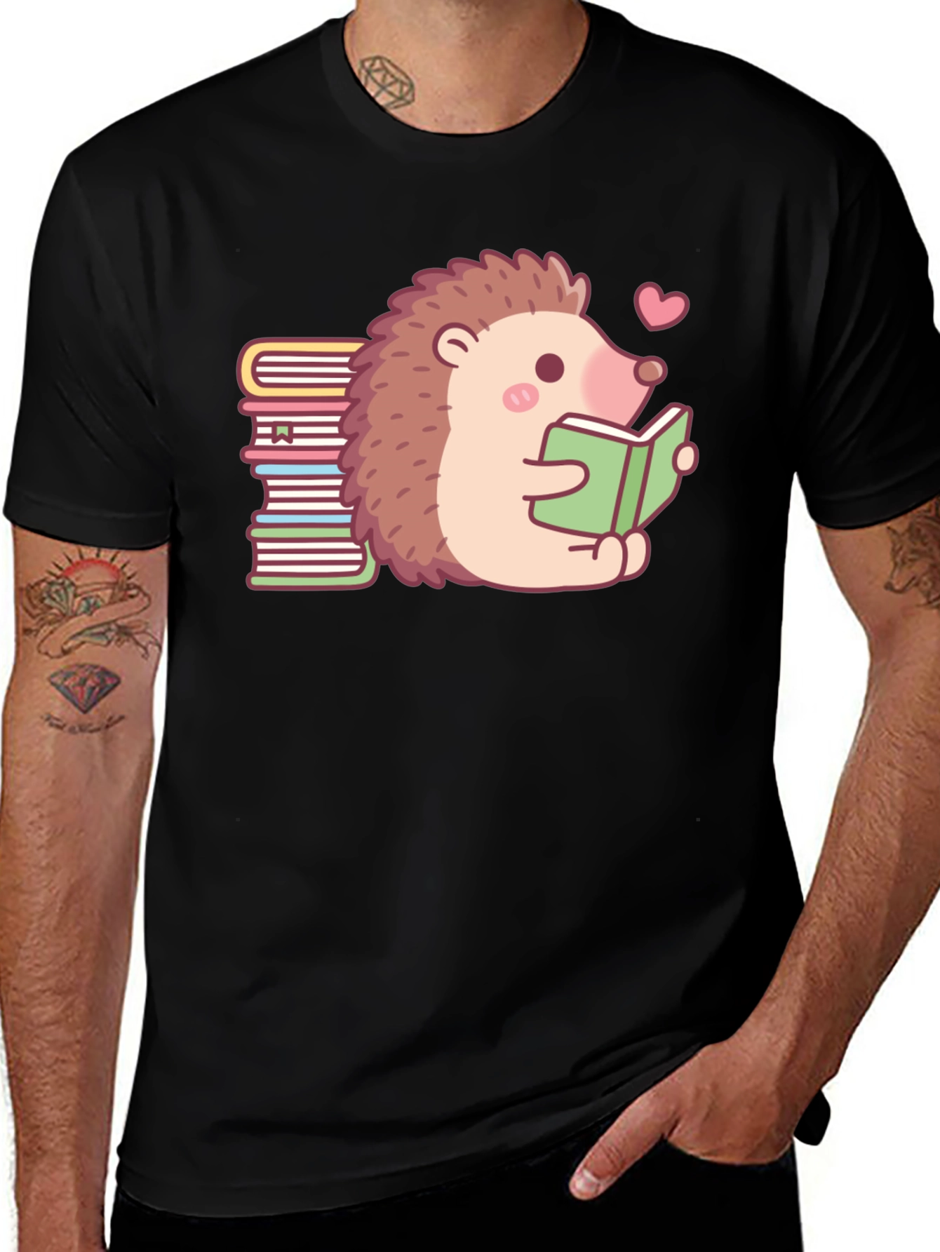 Bookworm Hedgehog T-Shirt